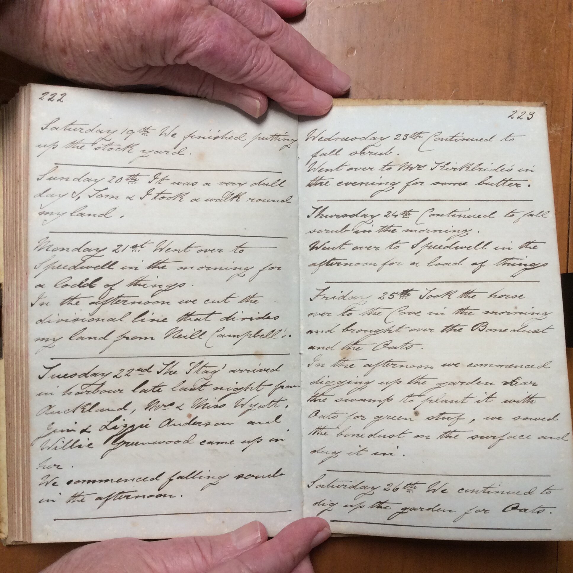 Original CS Clarke diary page