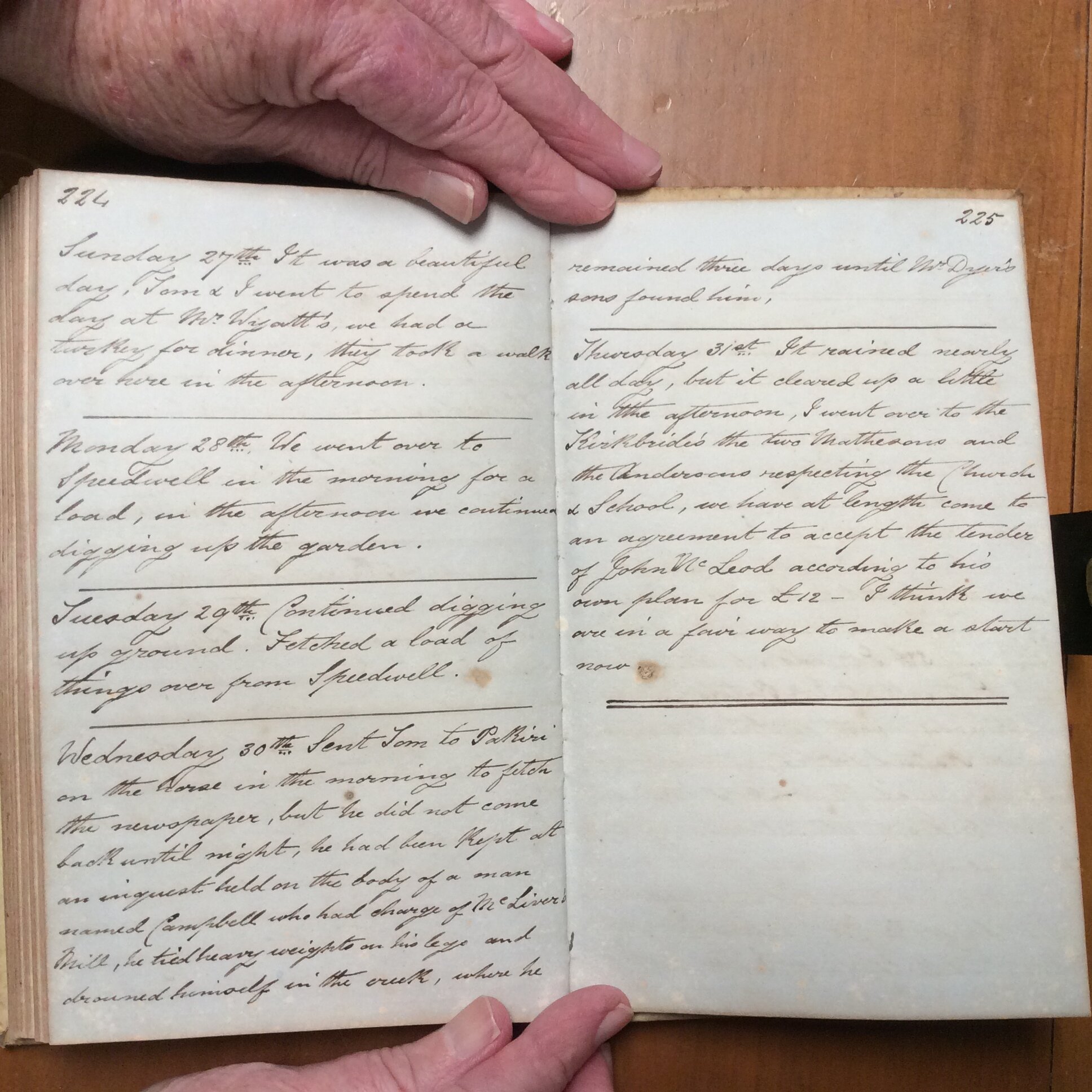 Original CS Clarke diary page