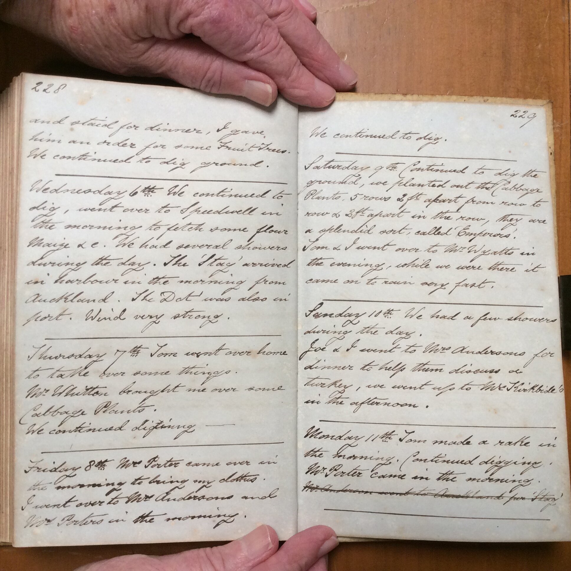 Original CS Clarke diary page
