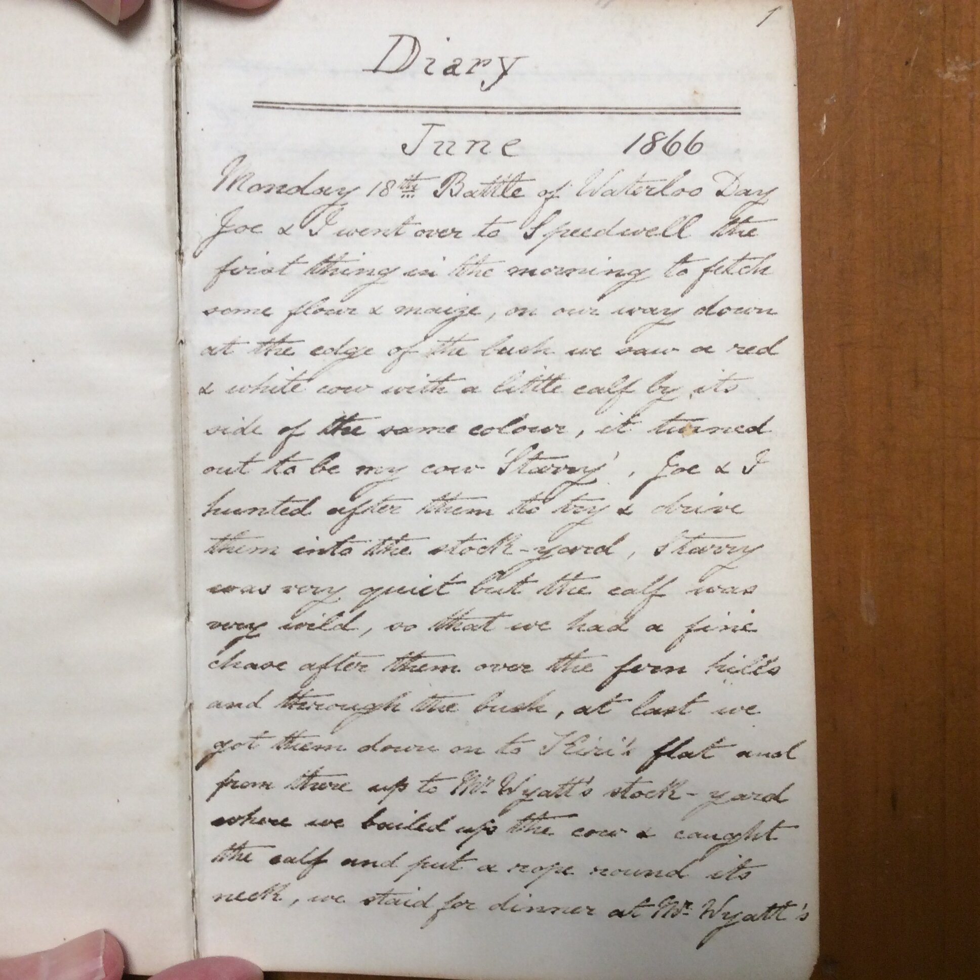 Original CS Clarke diary page
