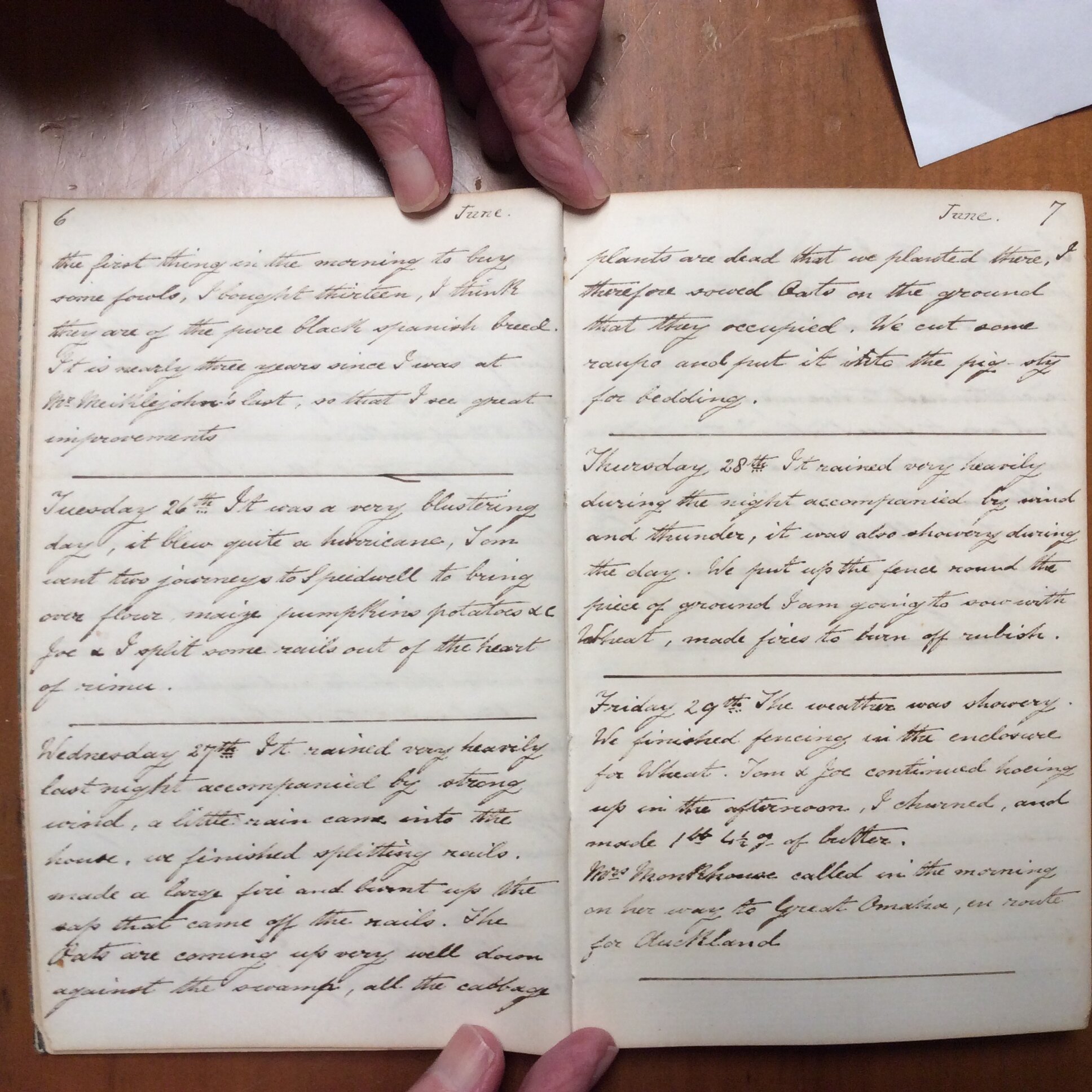 Original CS Clarke diary page