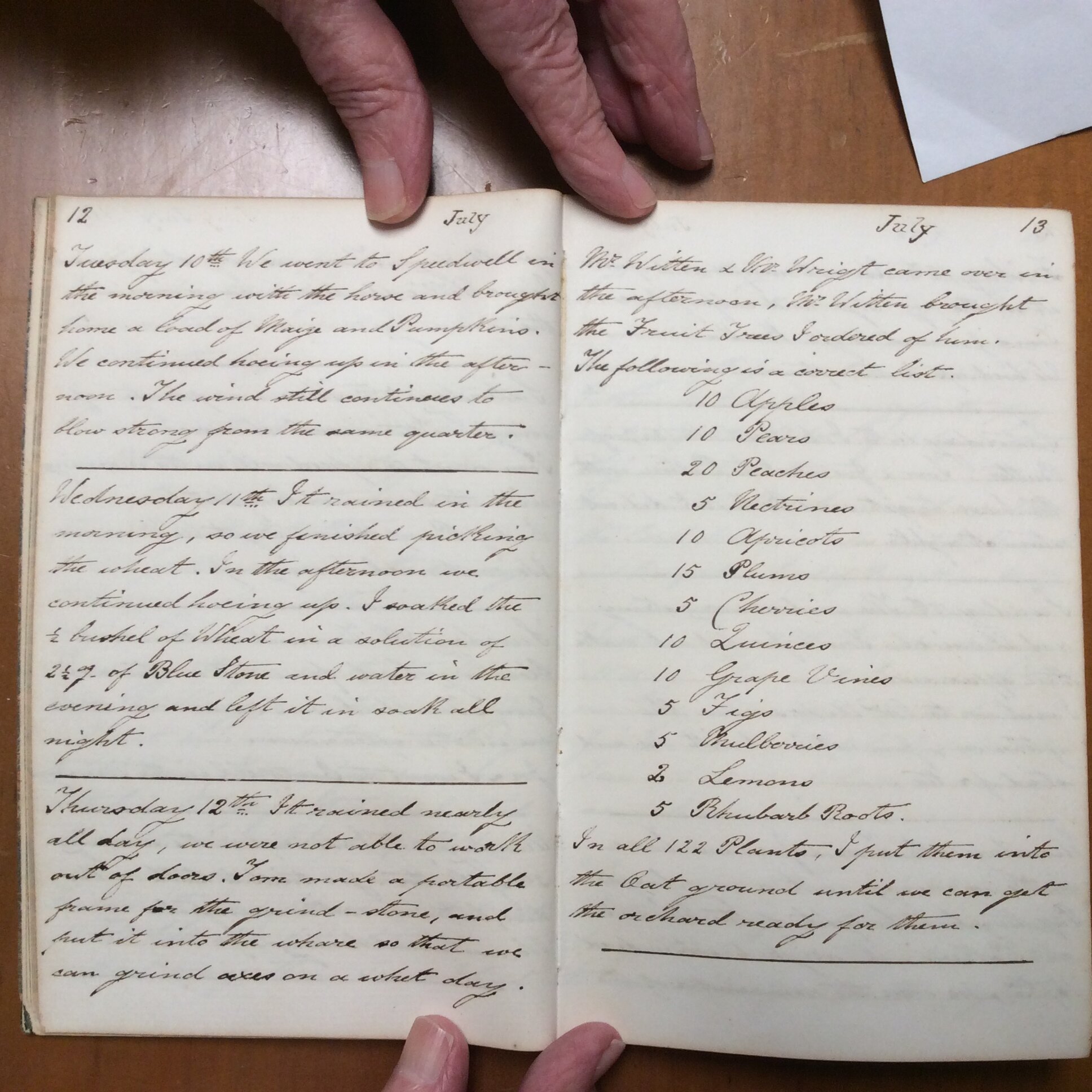 Original CS Clarke diary page