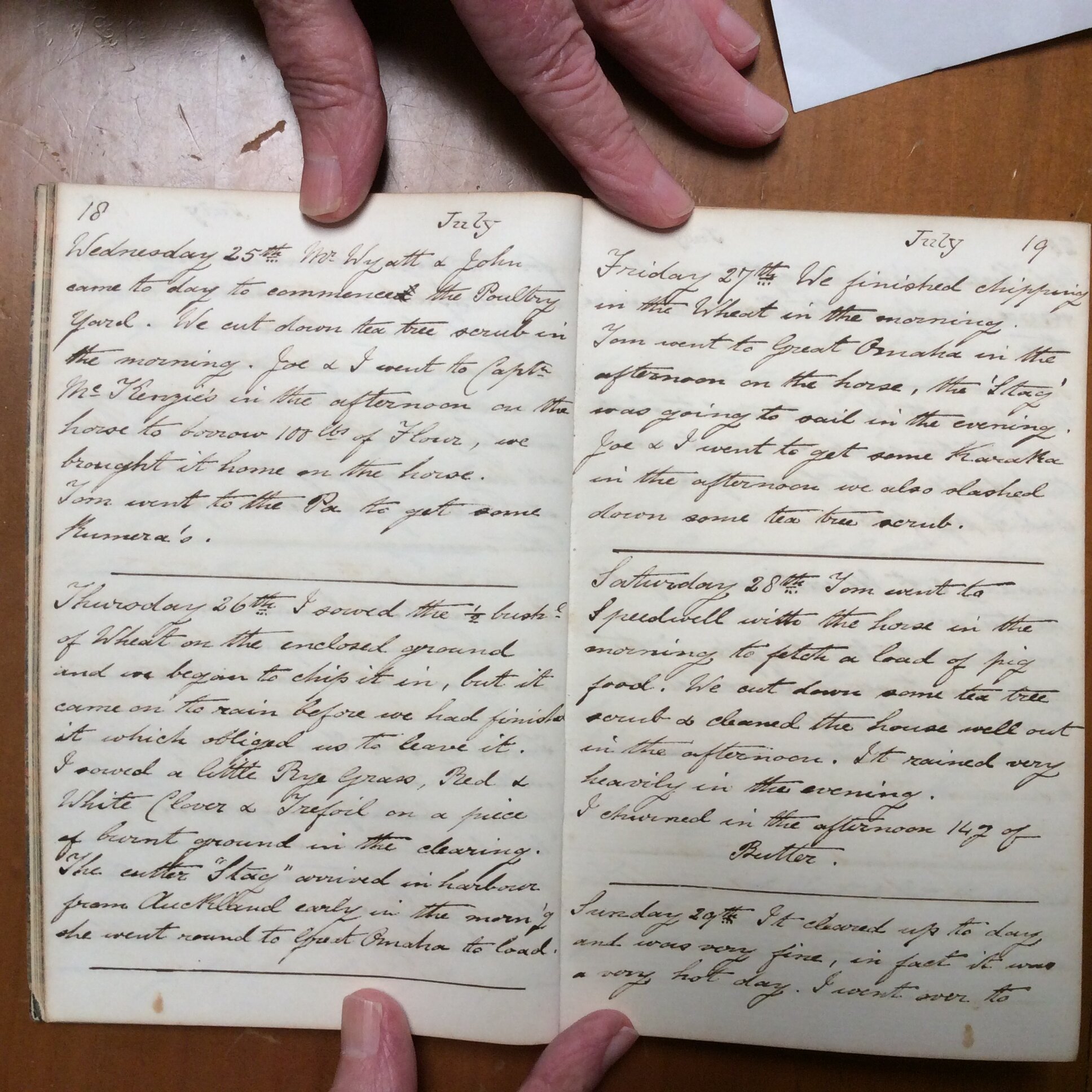 Original CS Clarke diary page
