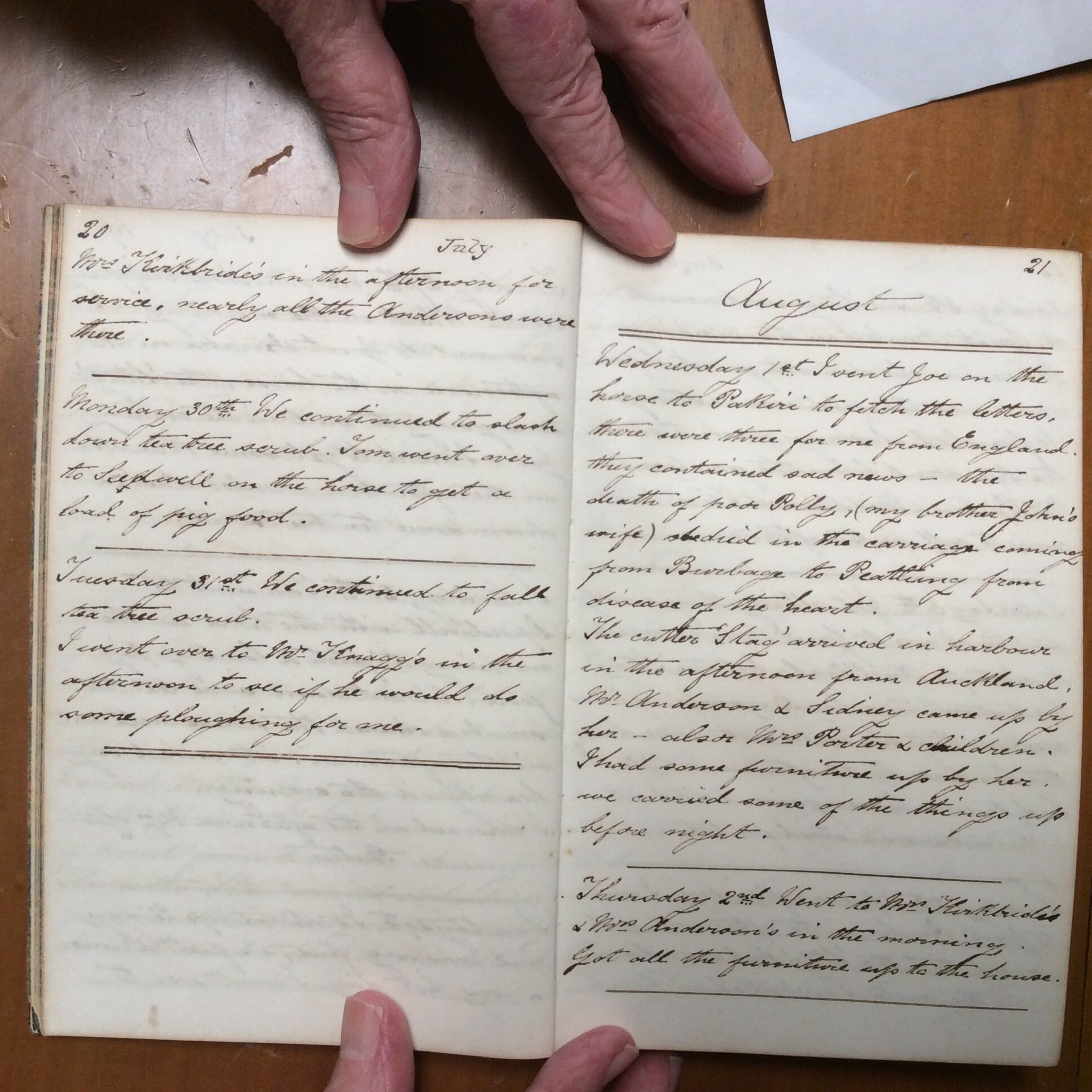 Original CS Clarke diary page