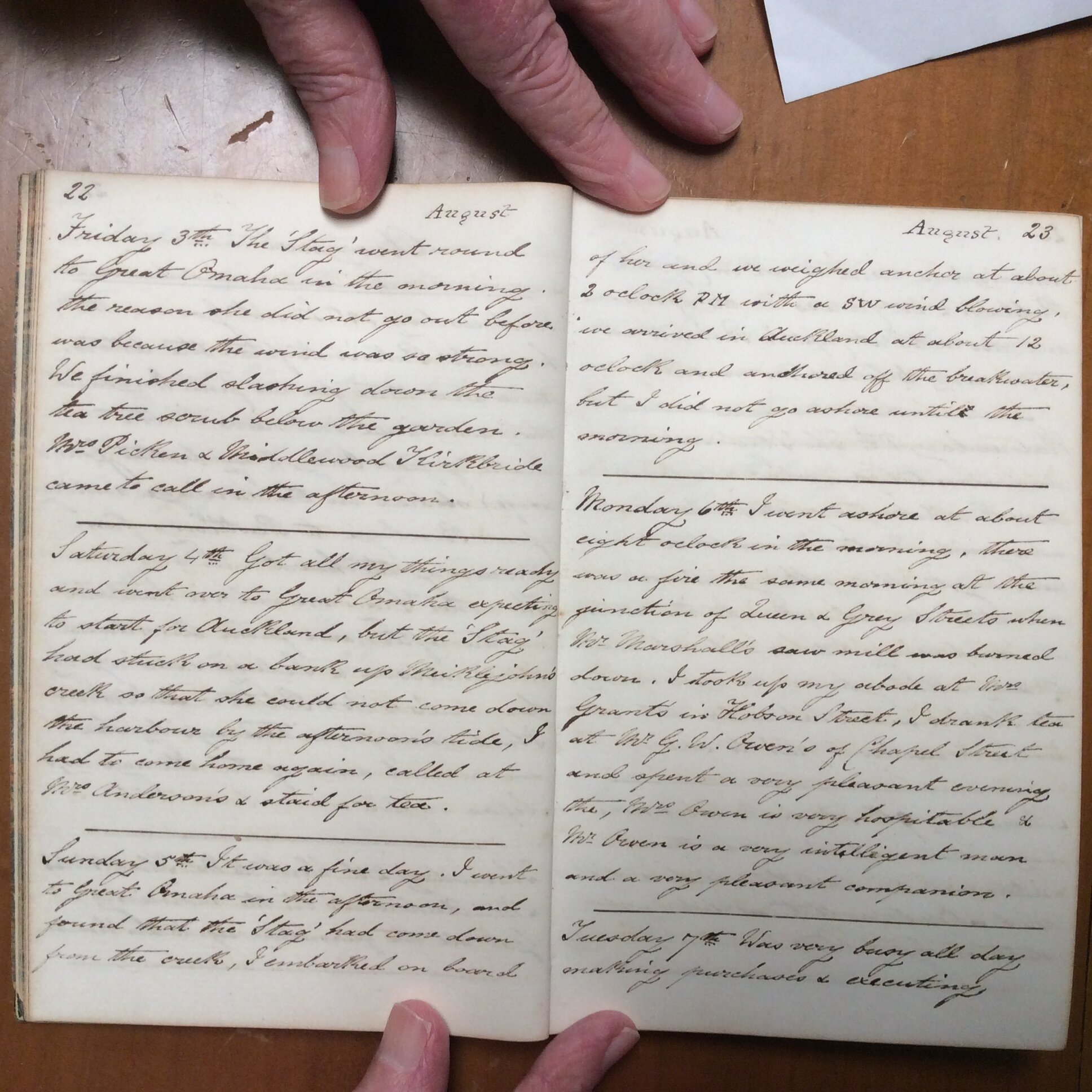 Original CS Clarke diary page