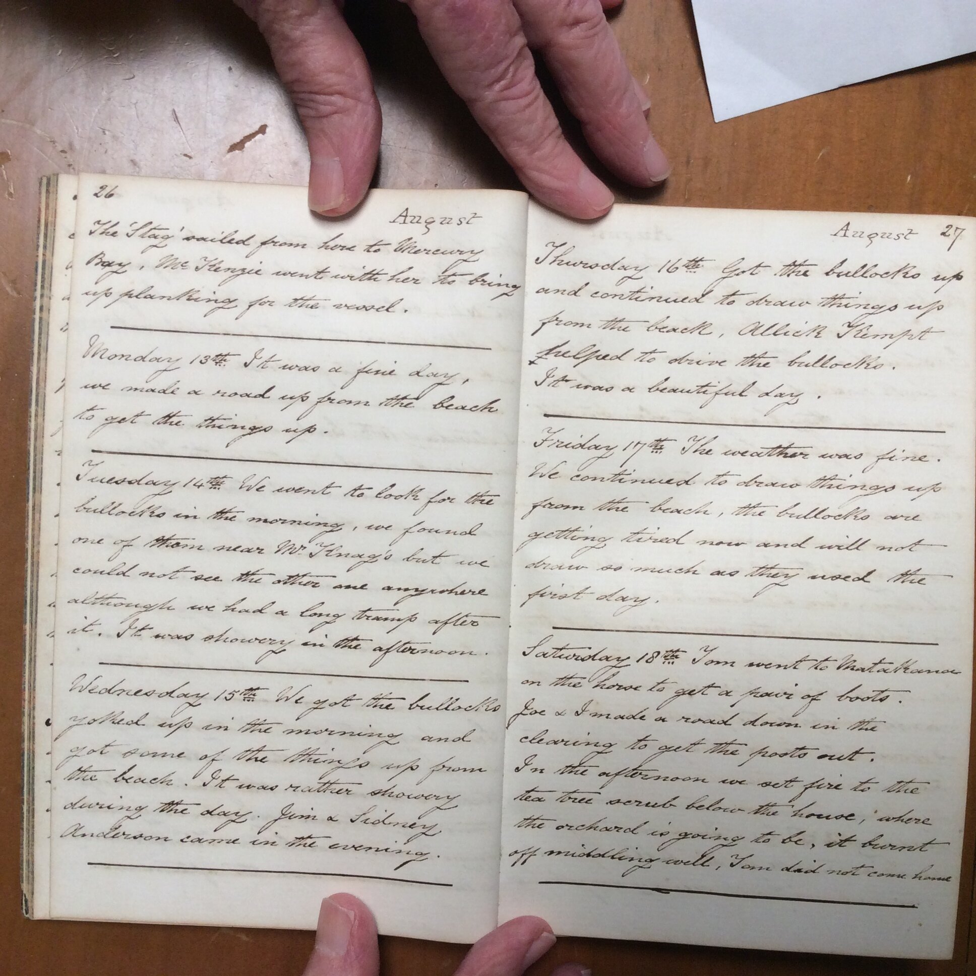 Original CS Clarke diary page