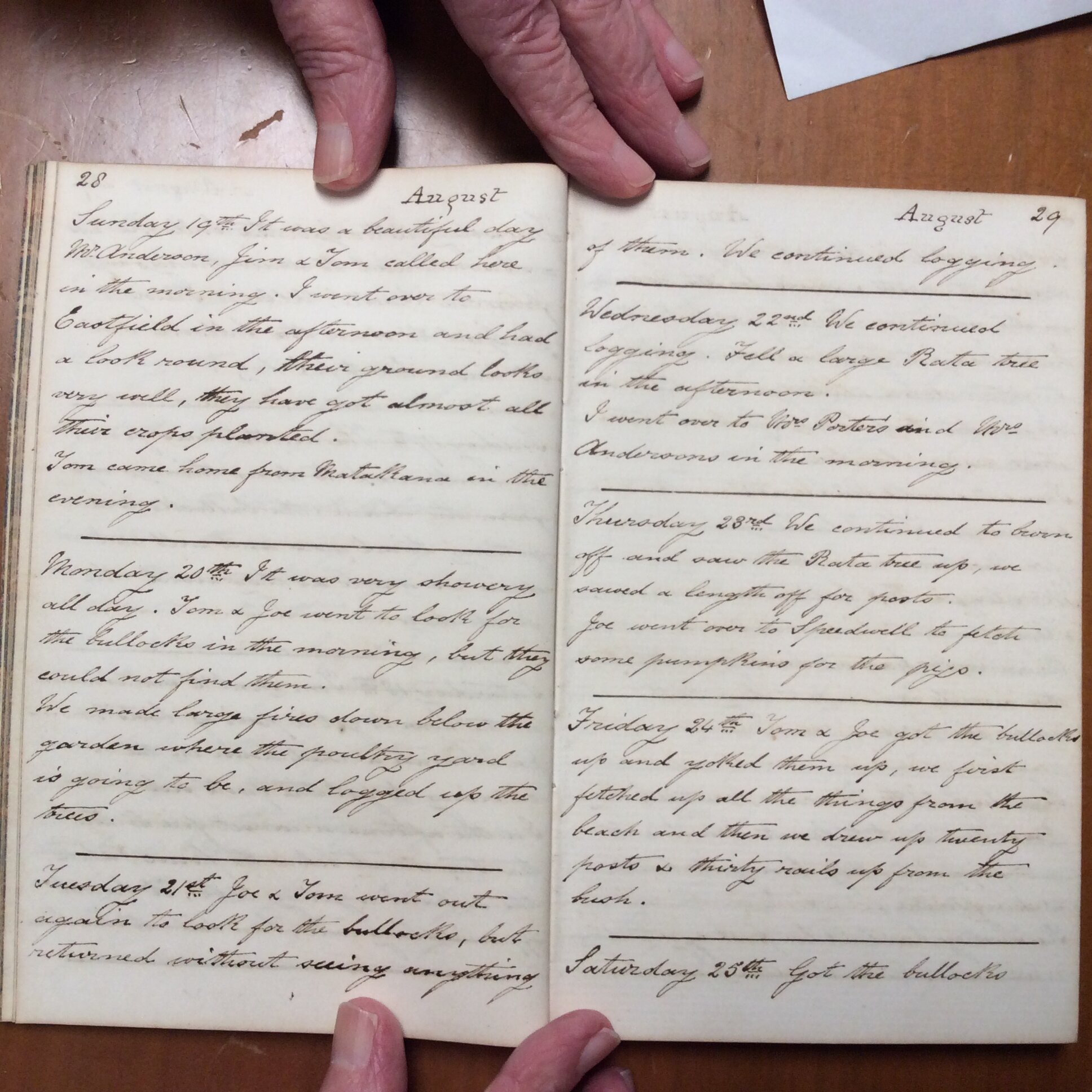 Original CS Clarke diary page