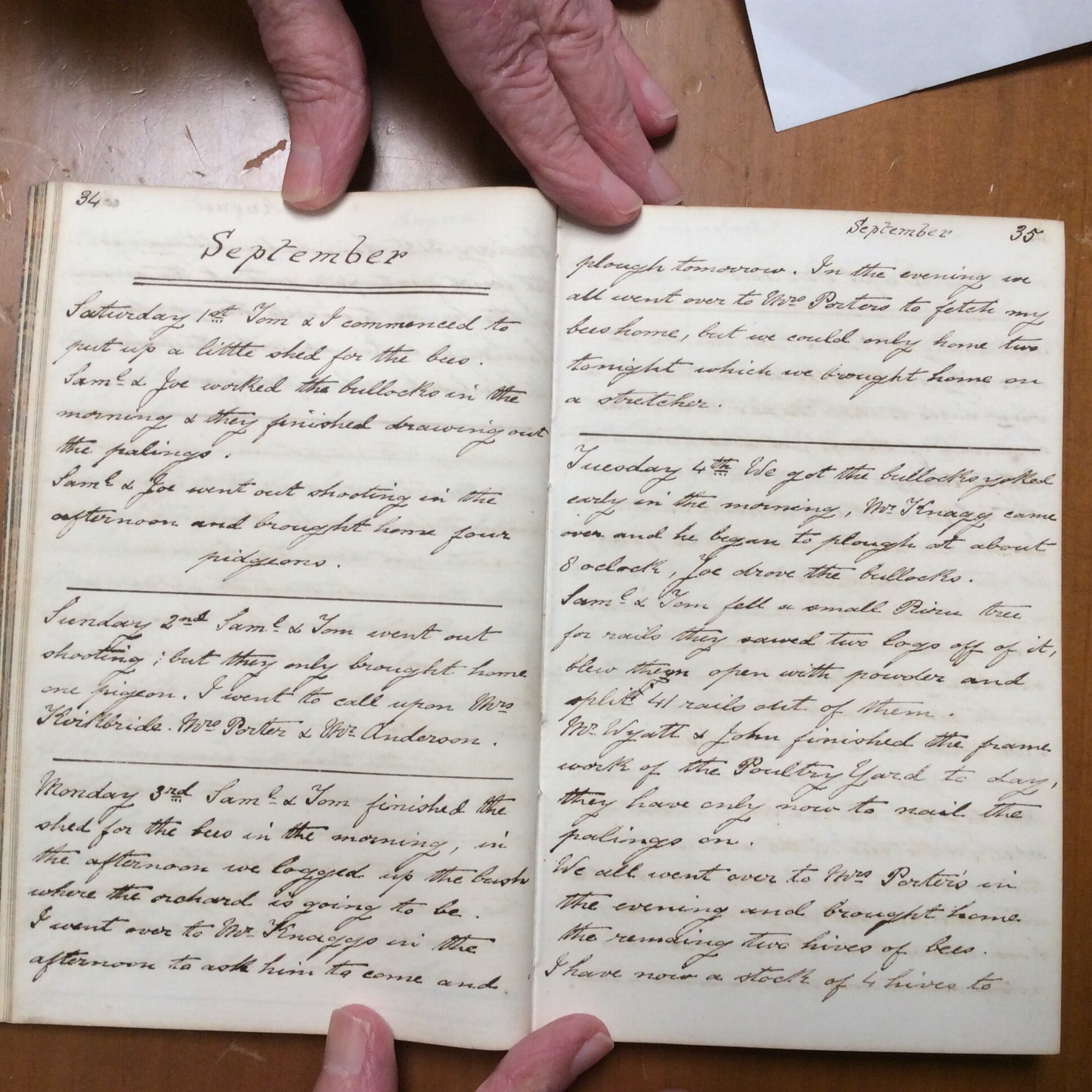 Original CS Clarke diary page