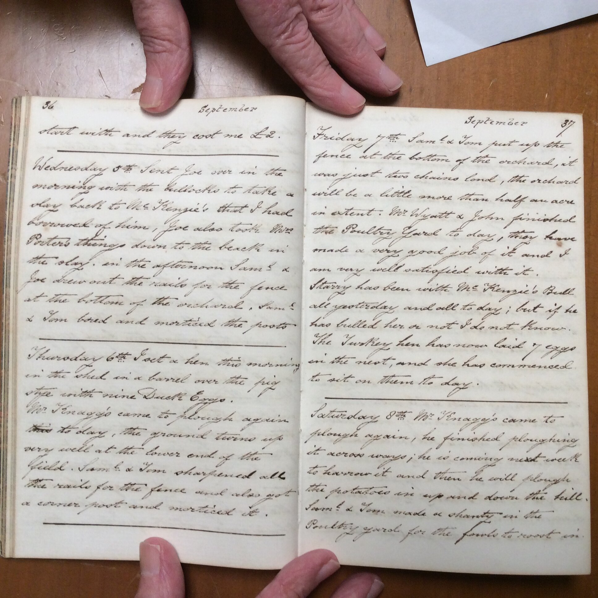 Original CS Clarke diary page