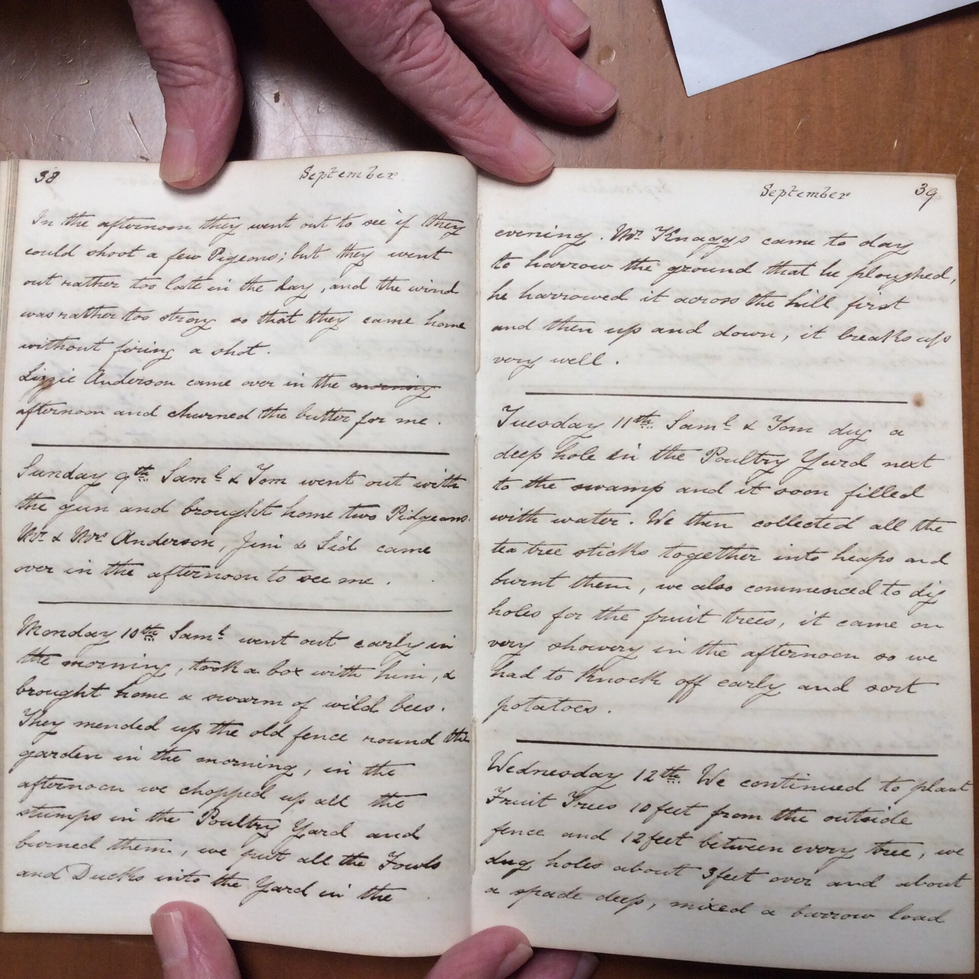 Original CS Clarke diary page