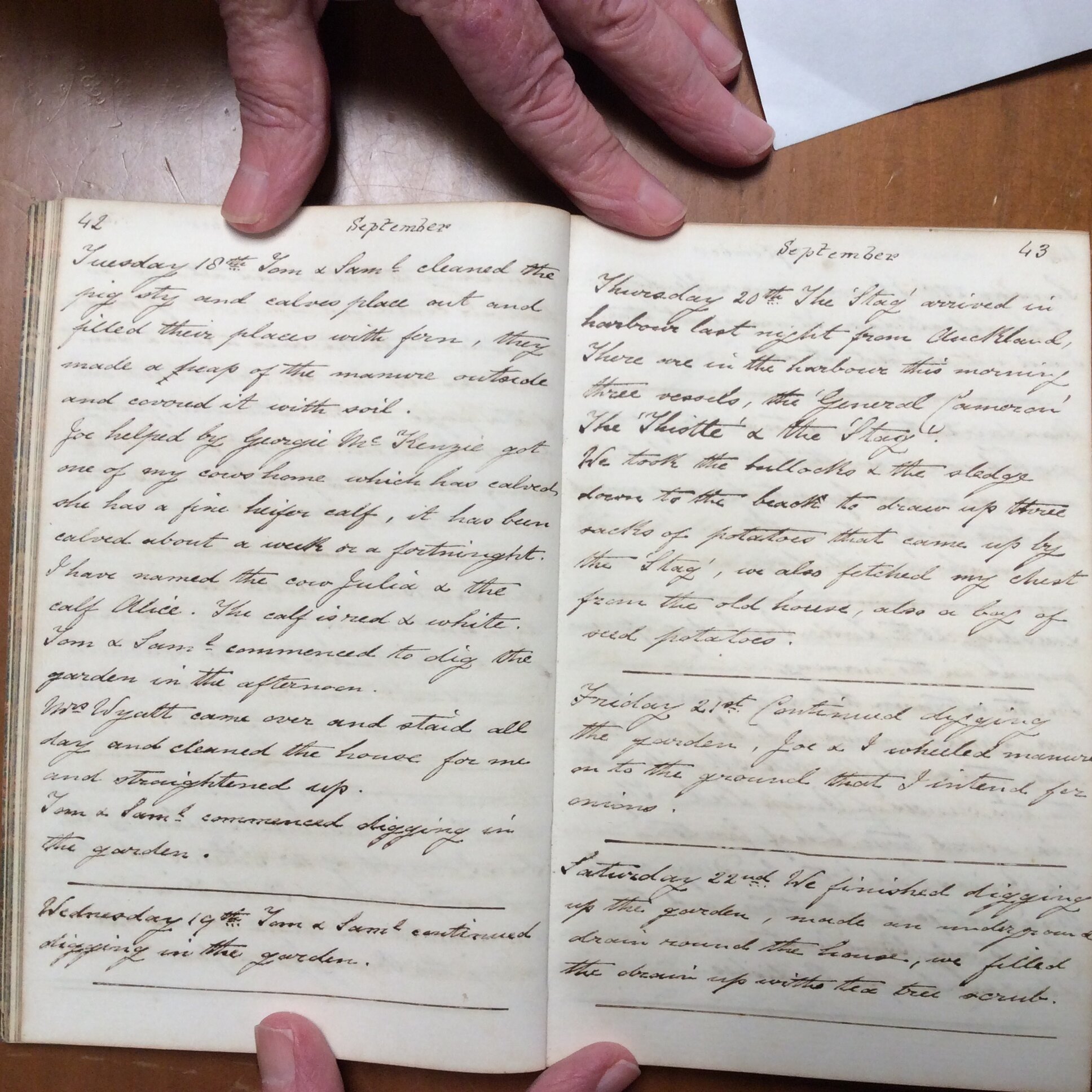 Original CS Clarke diary page