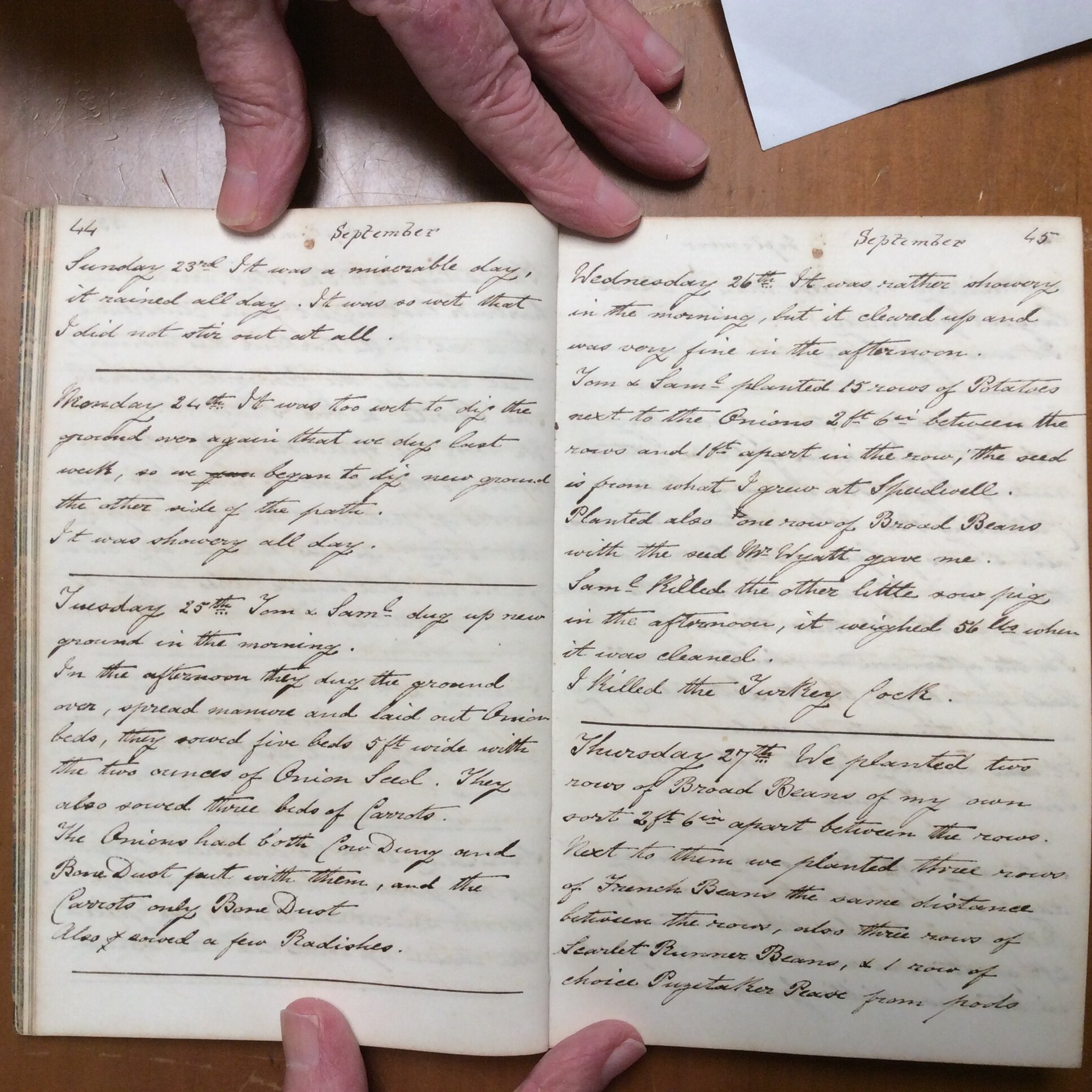 Original CS Clarke diary page
