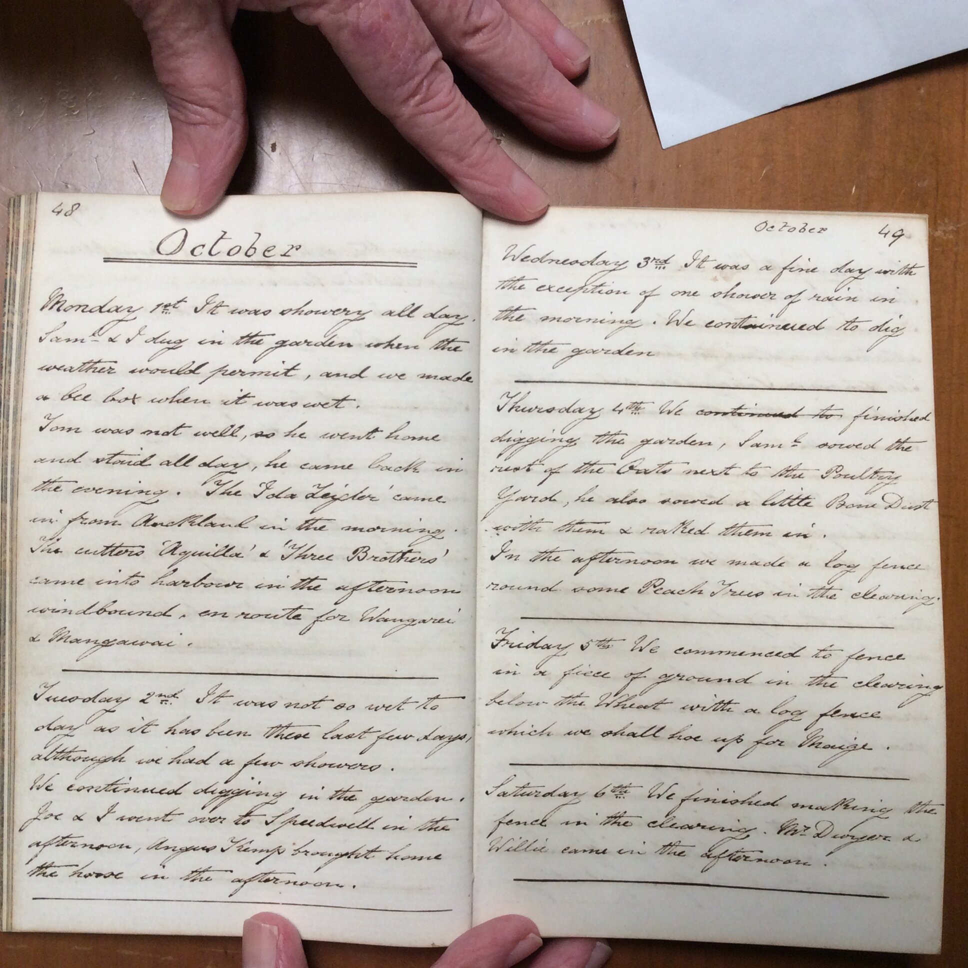 Original CS Clarke diary page