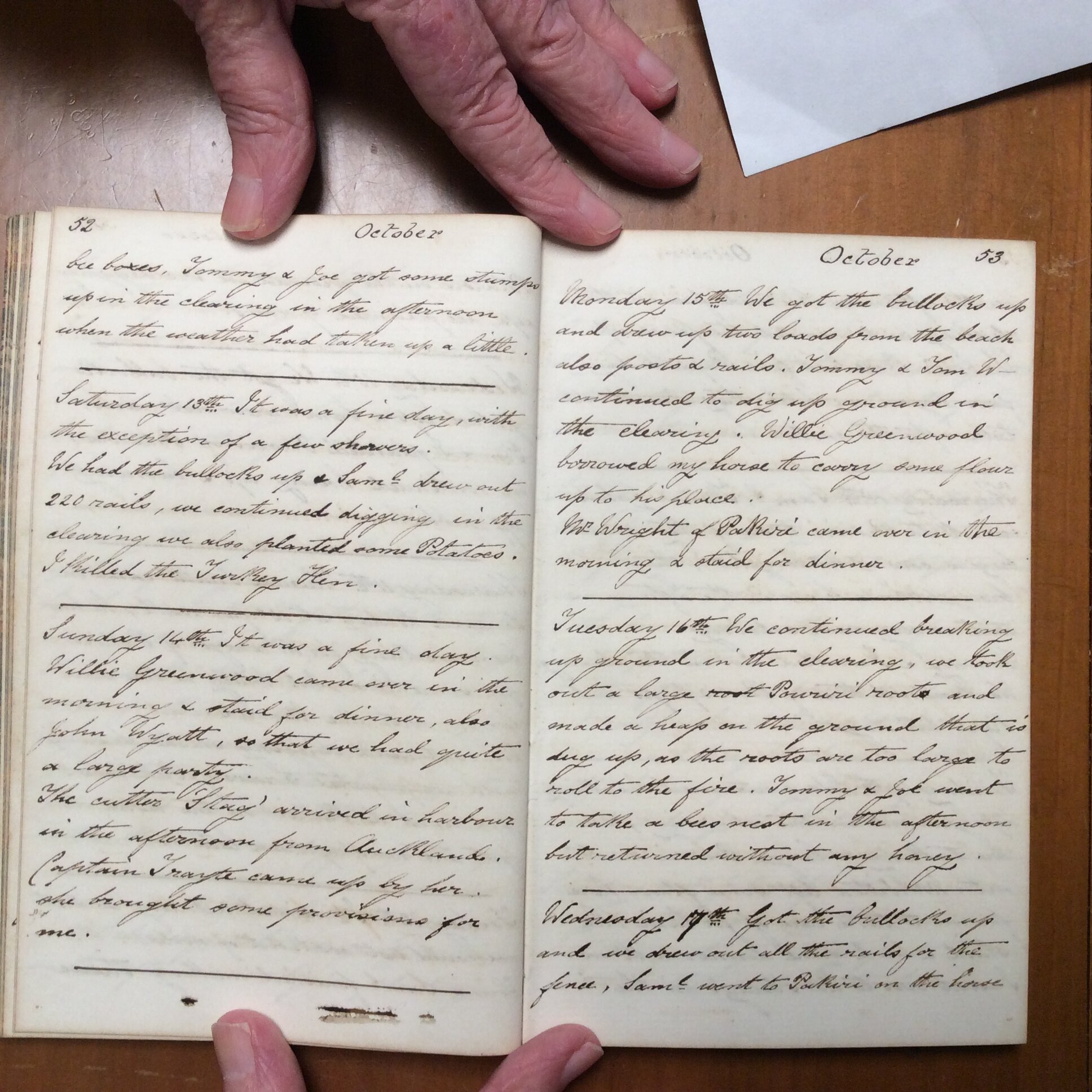 Original CS Clarke diary page