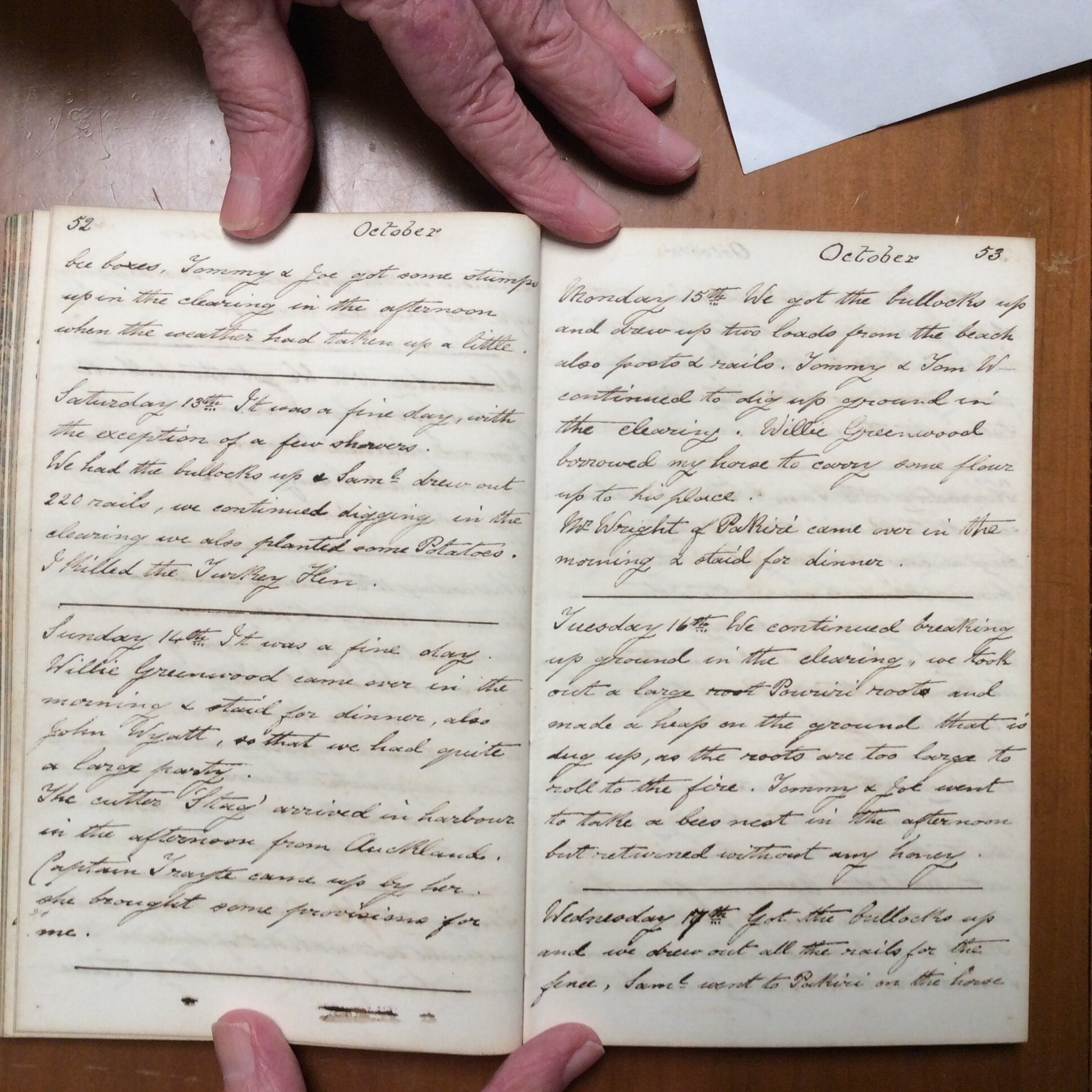 Original CS Clarke diary page