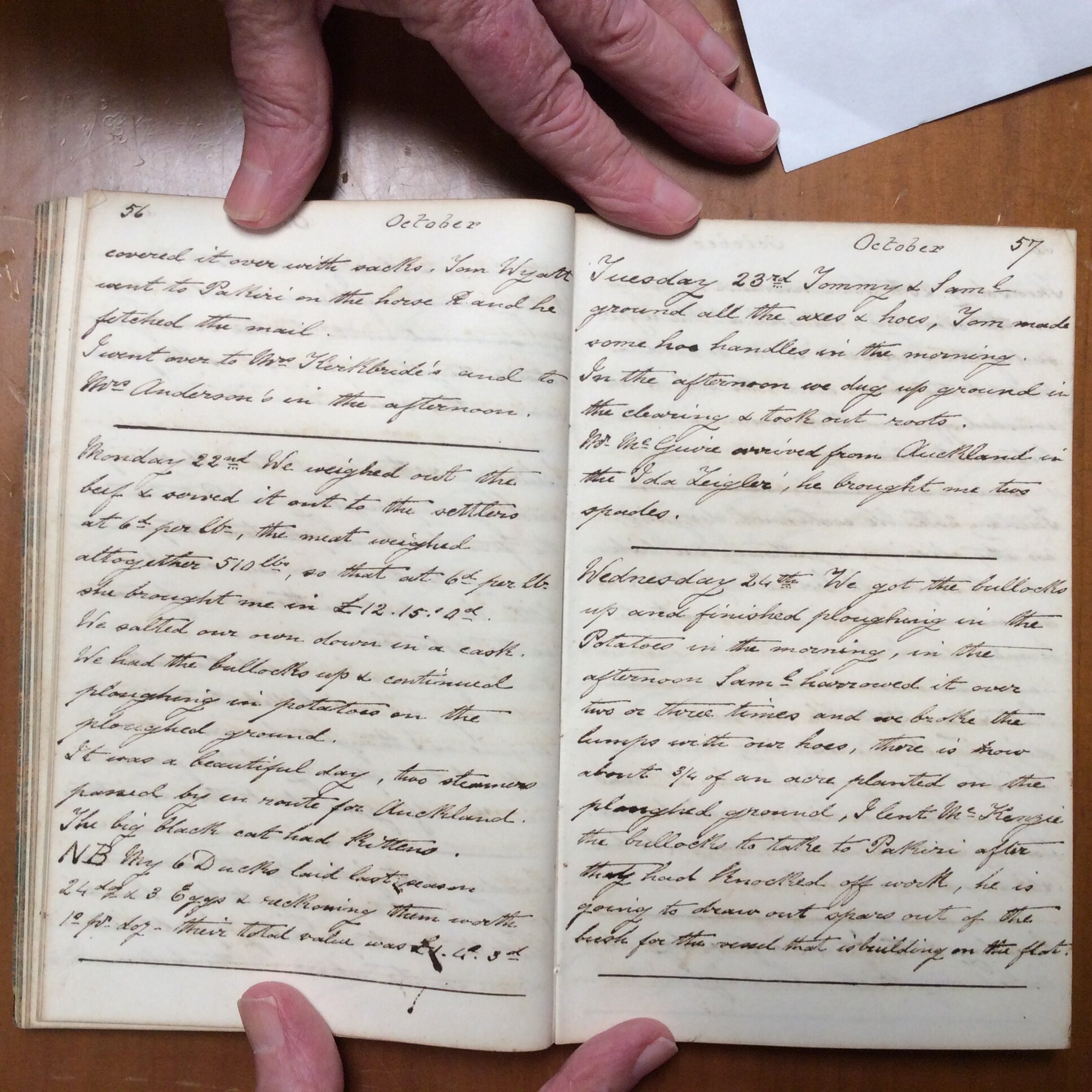 Original CS Clarke diary page