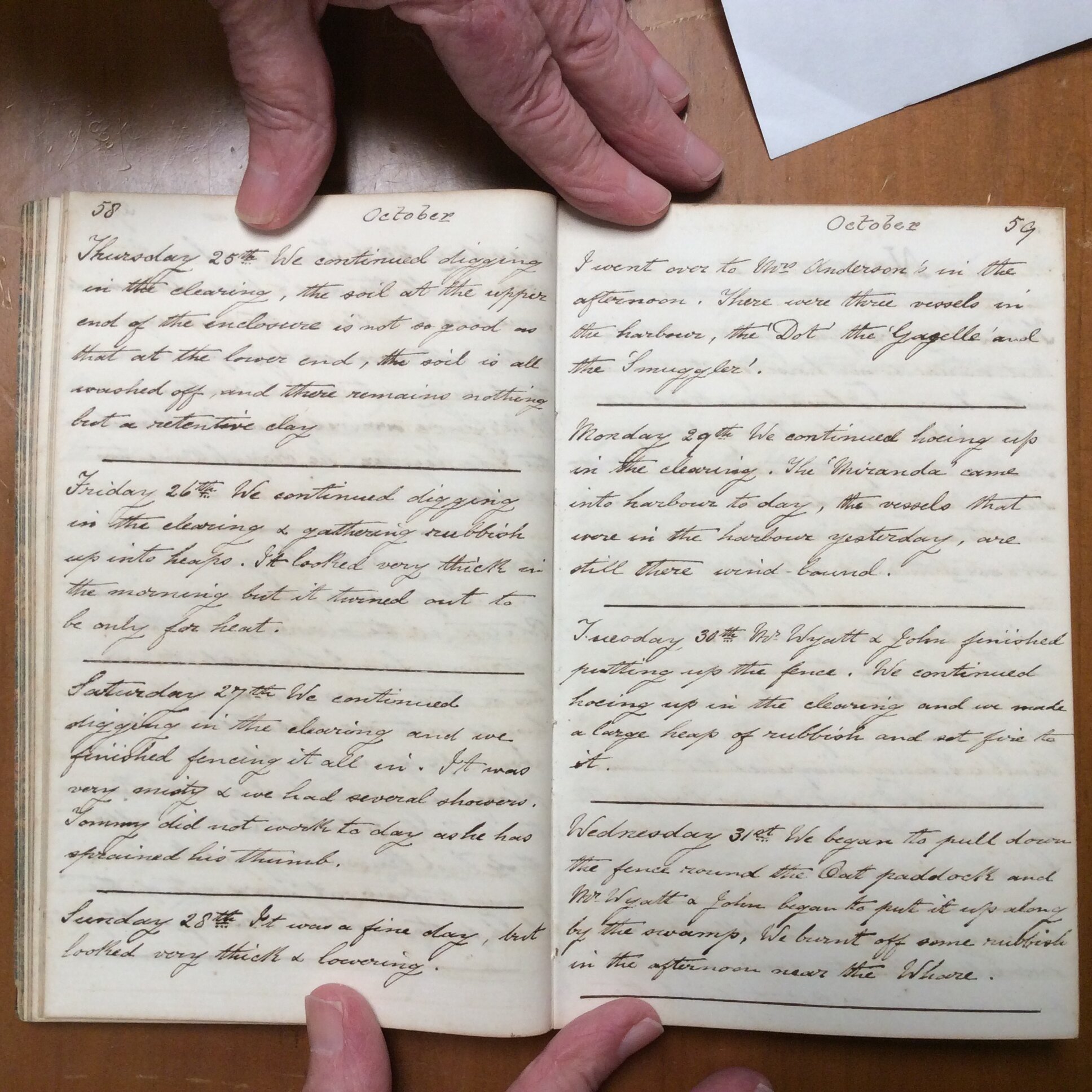Original CS Clarke diary page