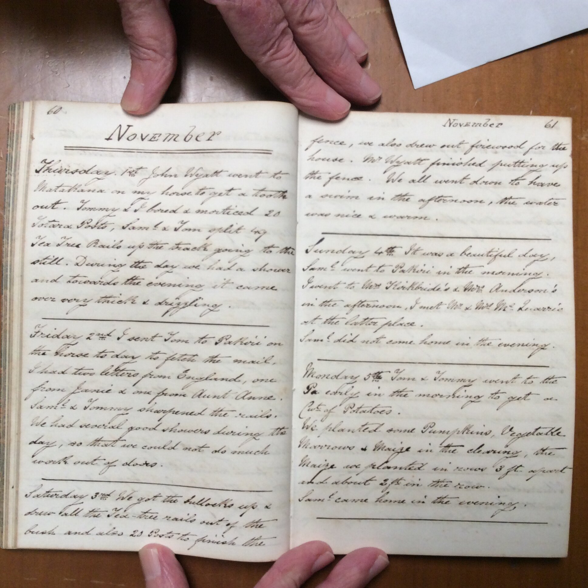 Original CS Clarke diary page
