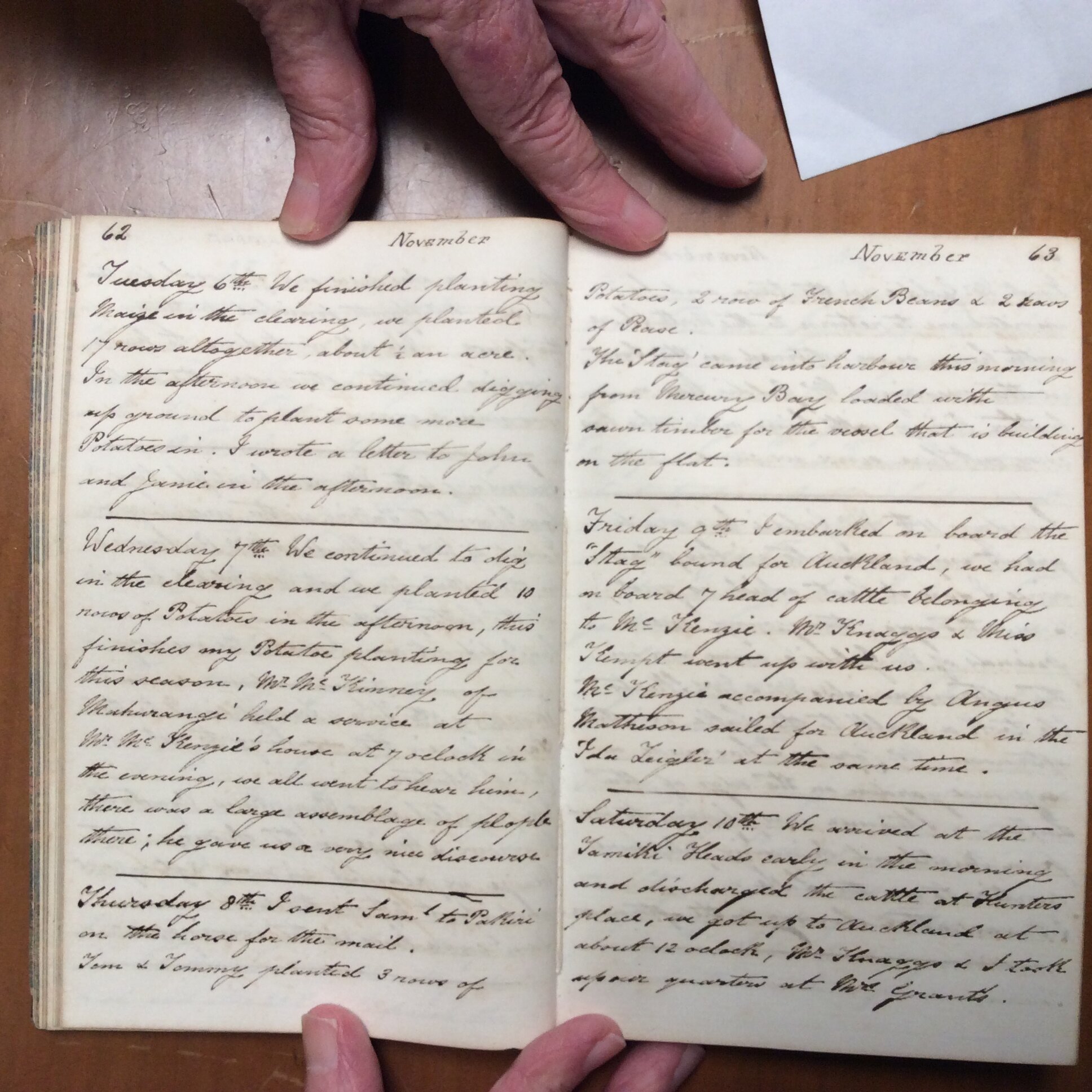 Original CS Clarke diary page