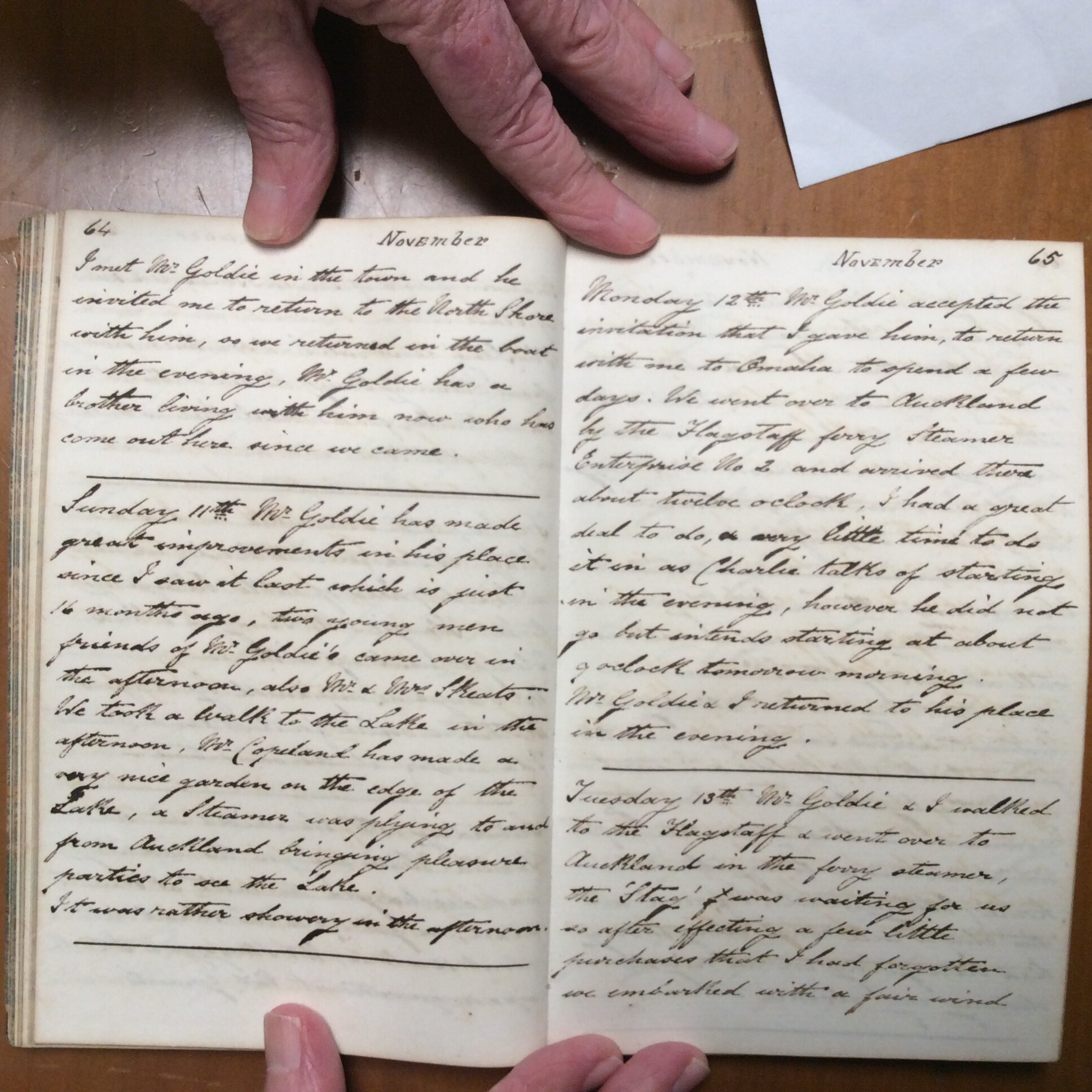 Original CS Clarke diary page