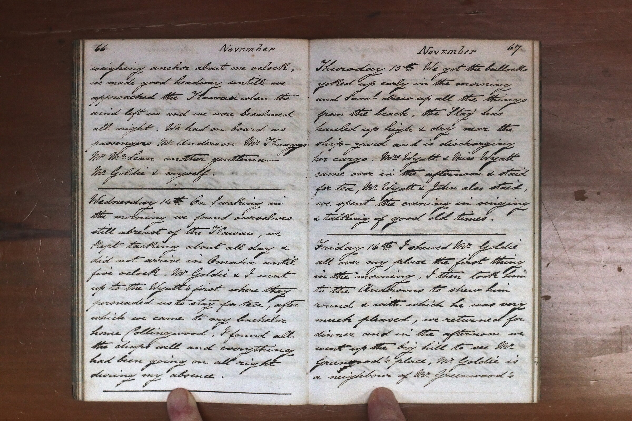Original CS Clarke diary page