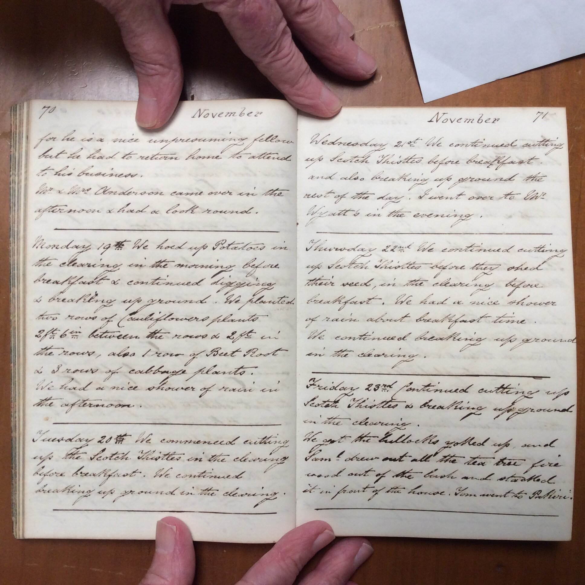 Original CS Clarke diary page