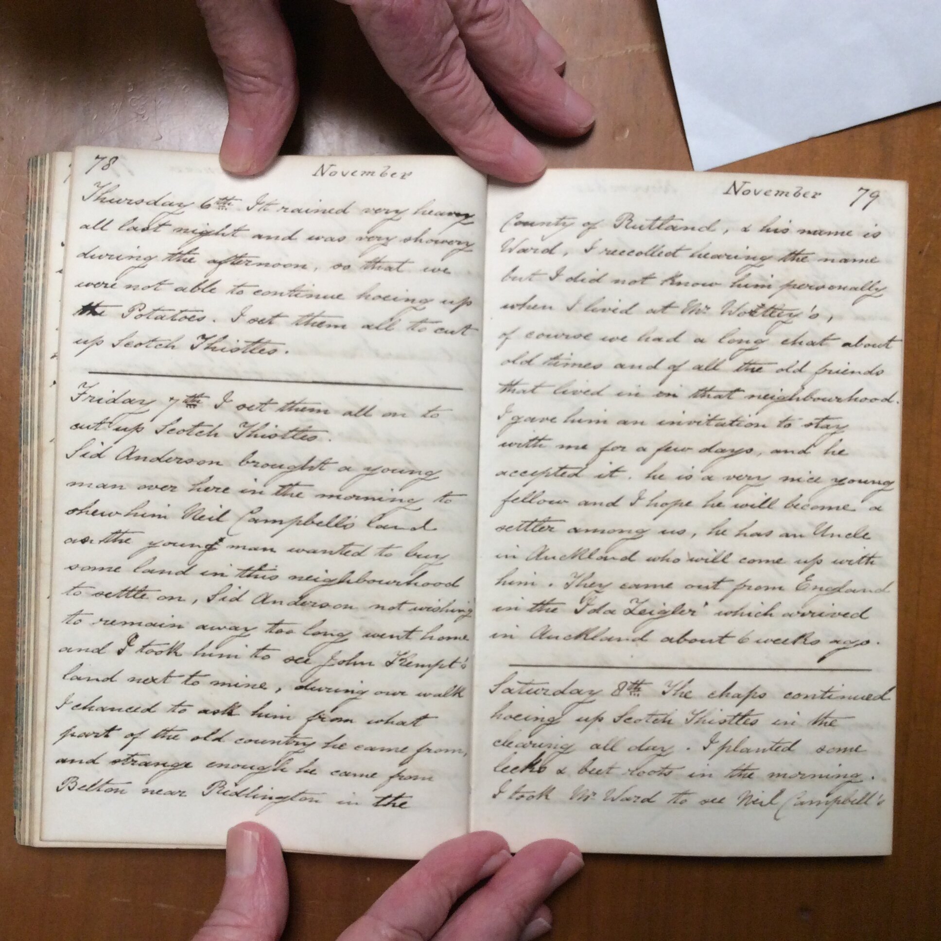 Original CS Clarke diary page