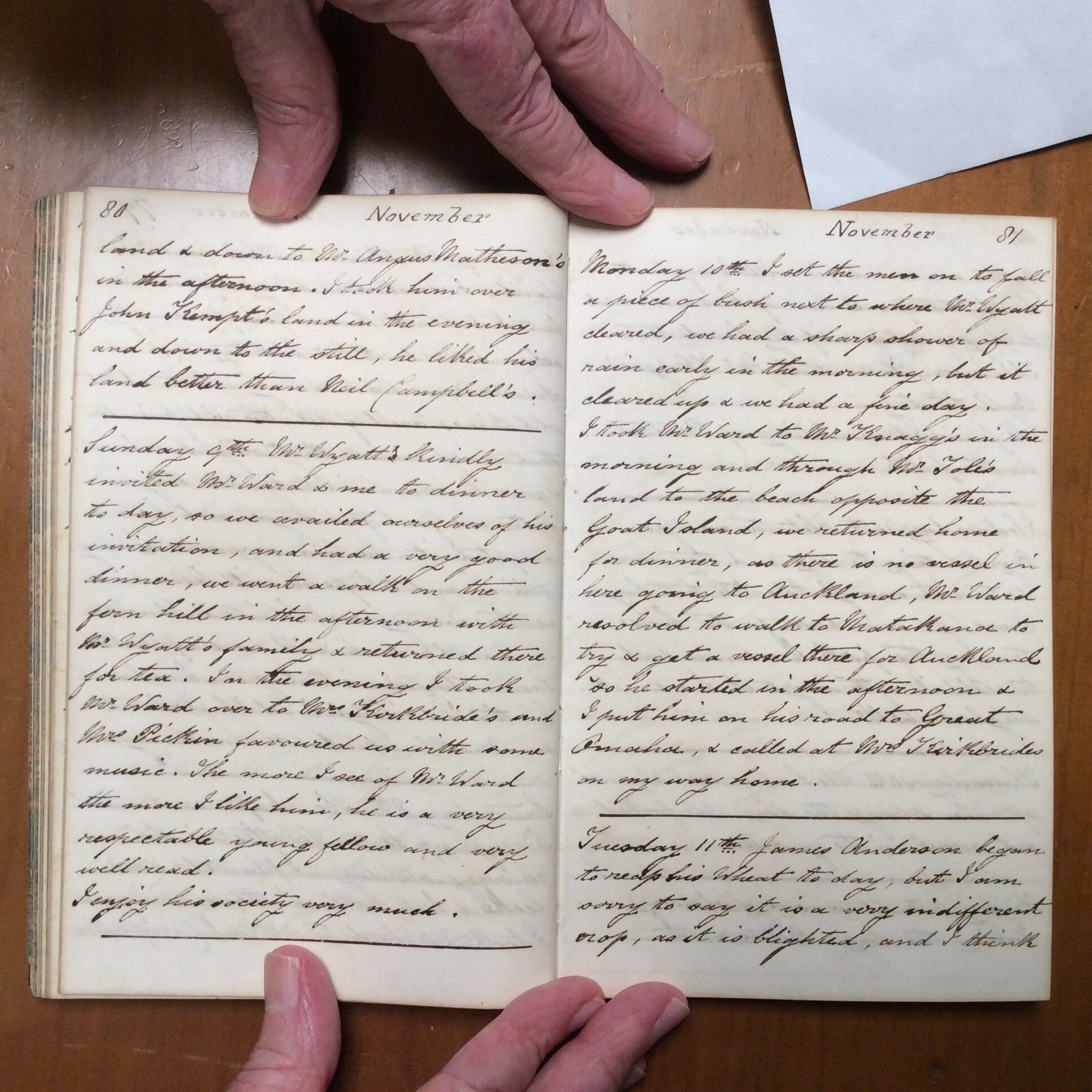 Original CS Clarke diary page