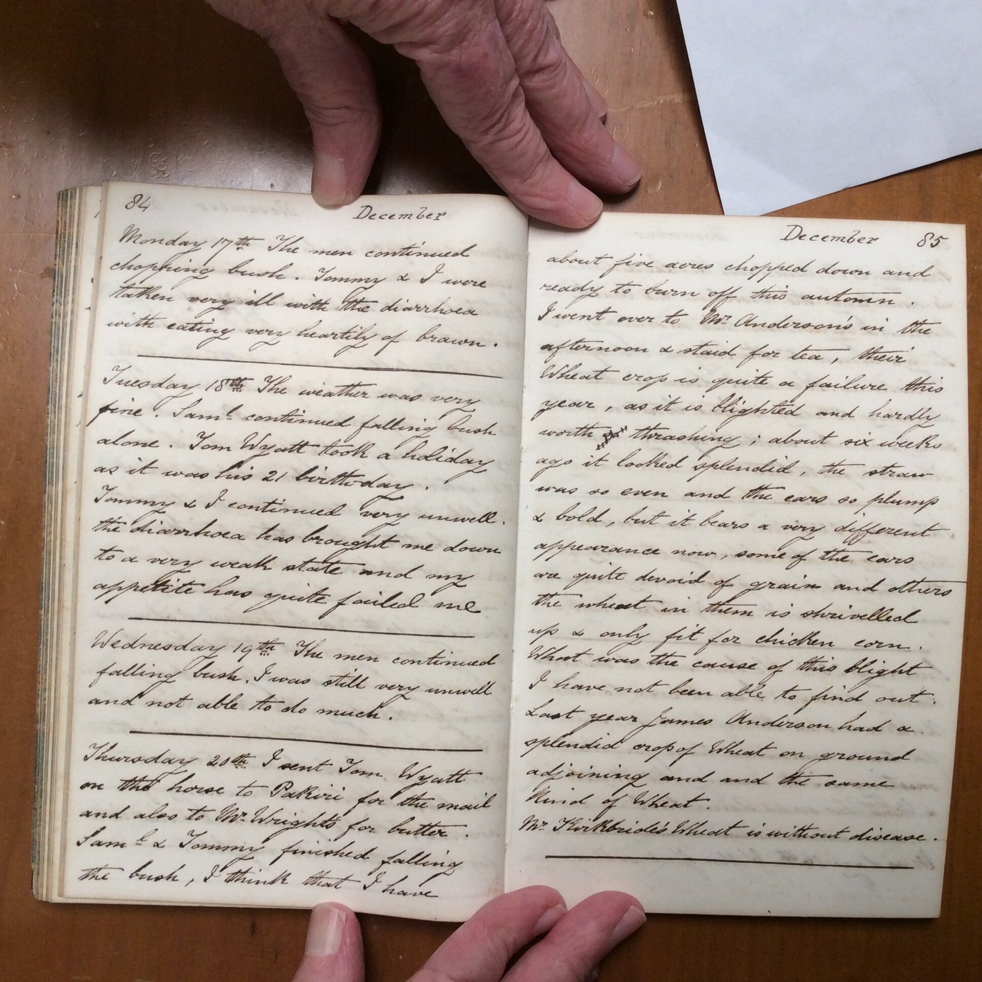 Original CS Clarke diary page