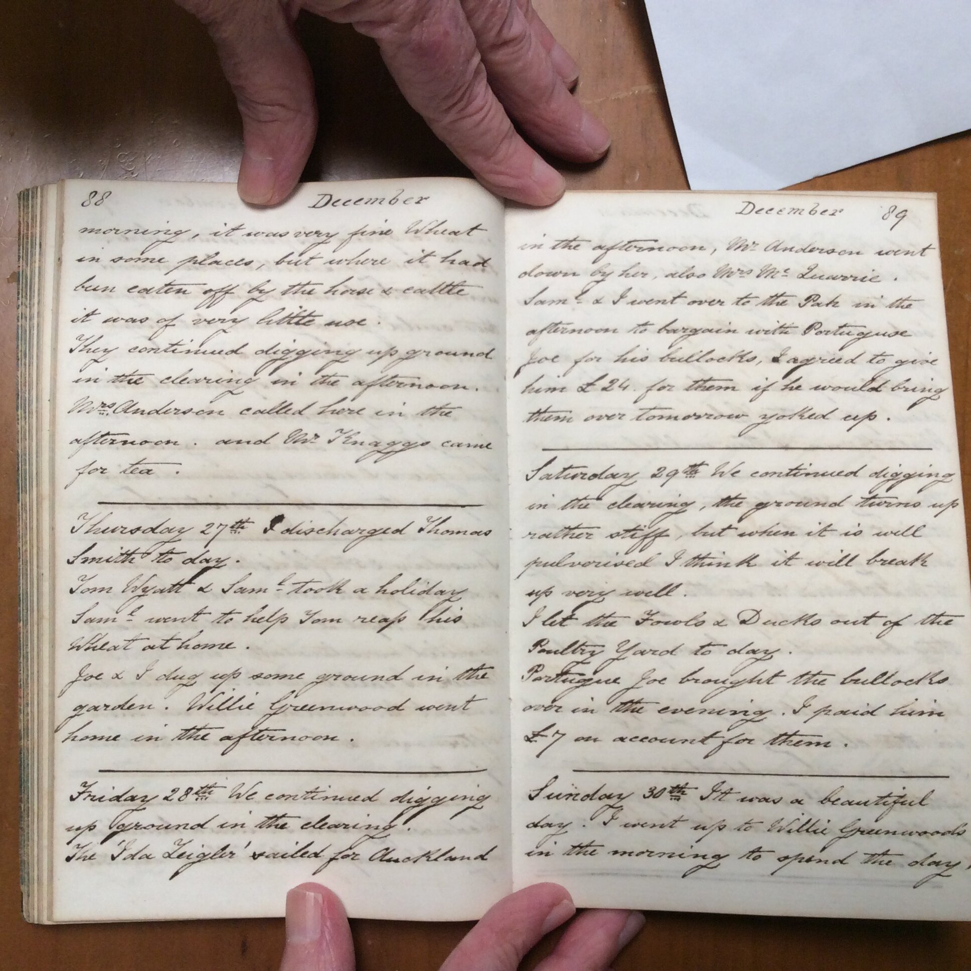 Original CS Clarke diary page