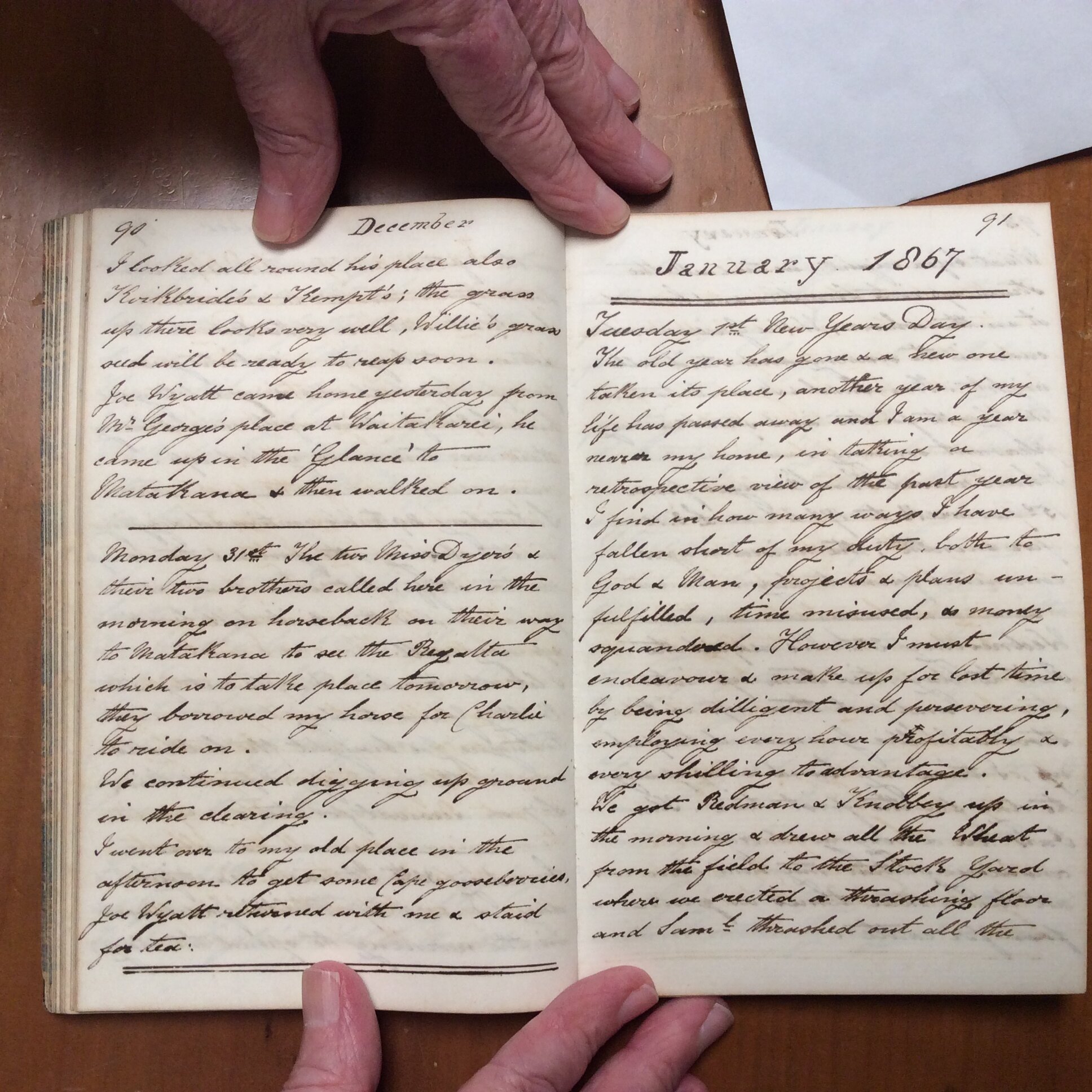 Original CS Clarke diary page