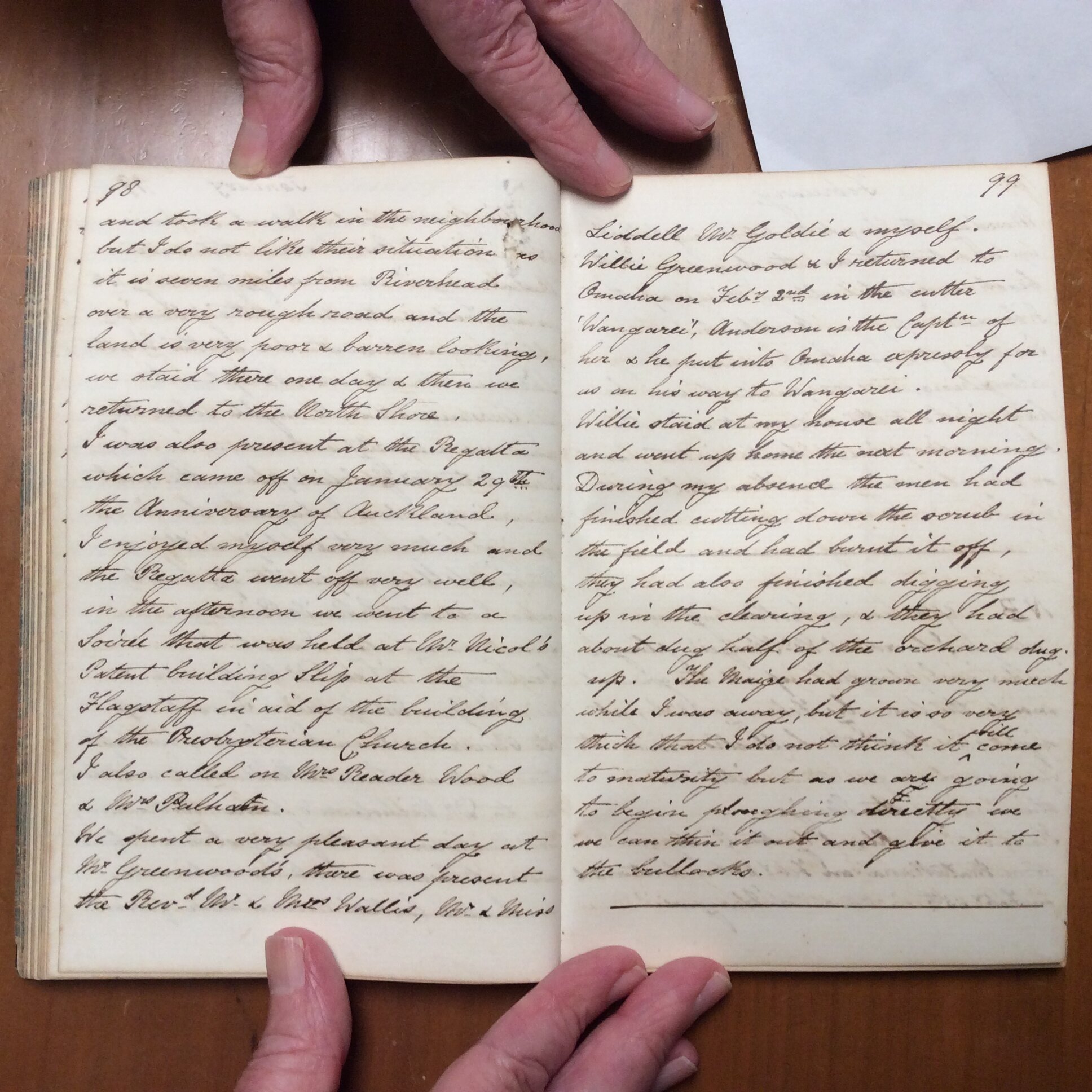 Original CS Clarke diary page