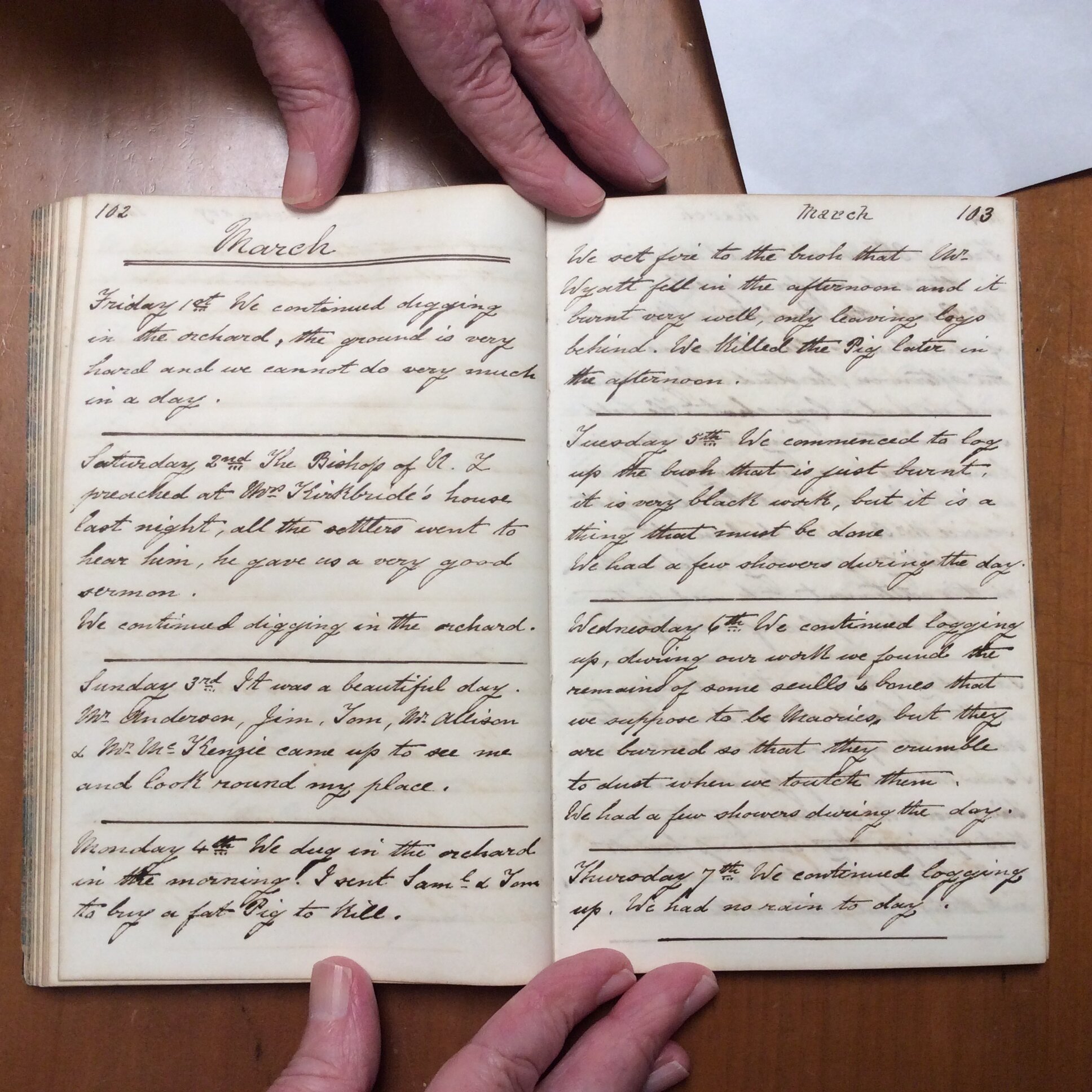 Original CS Clarke diary page