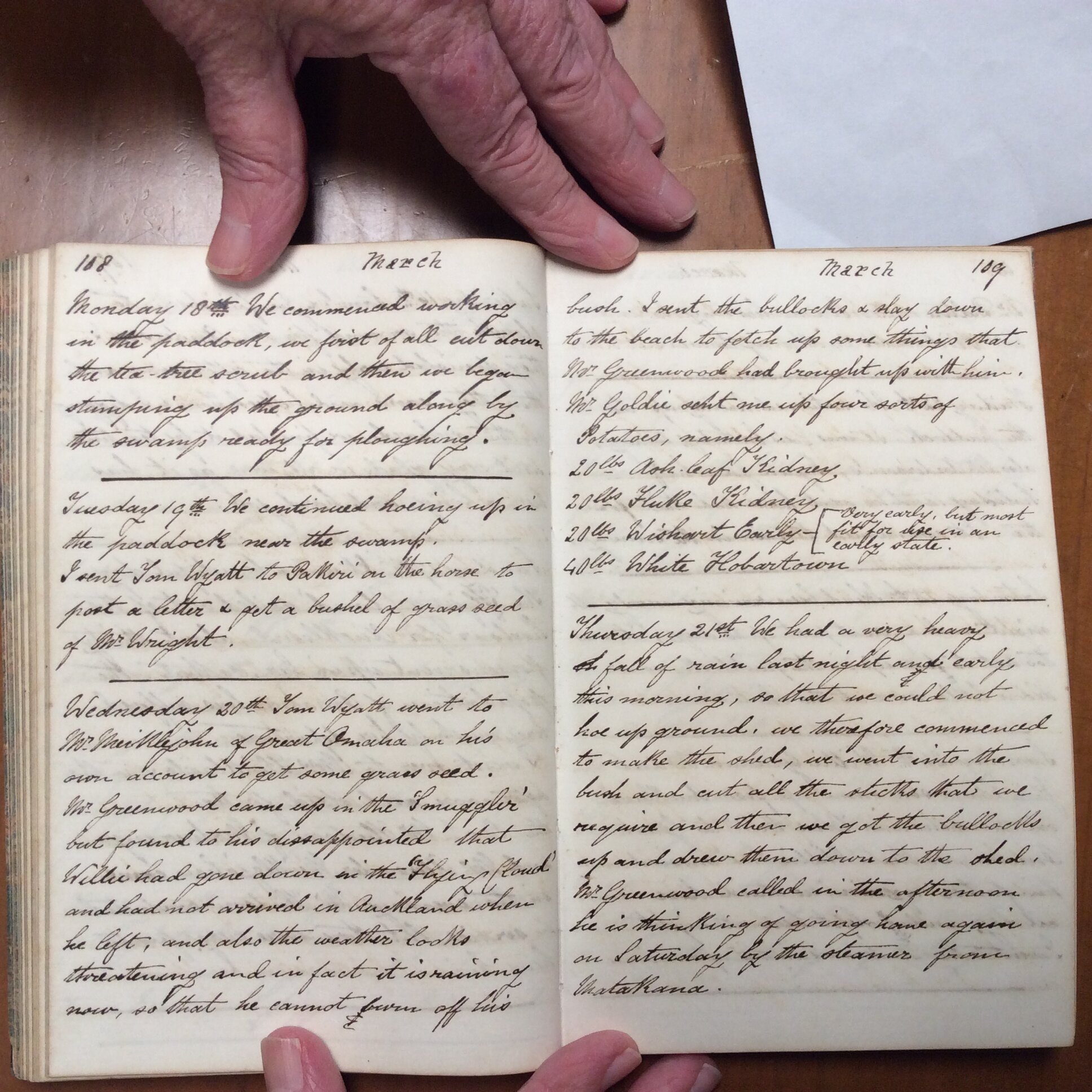 Original CS Clarke diary page