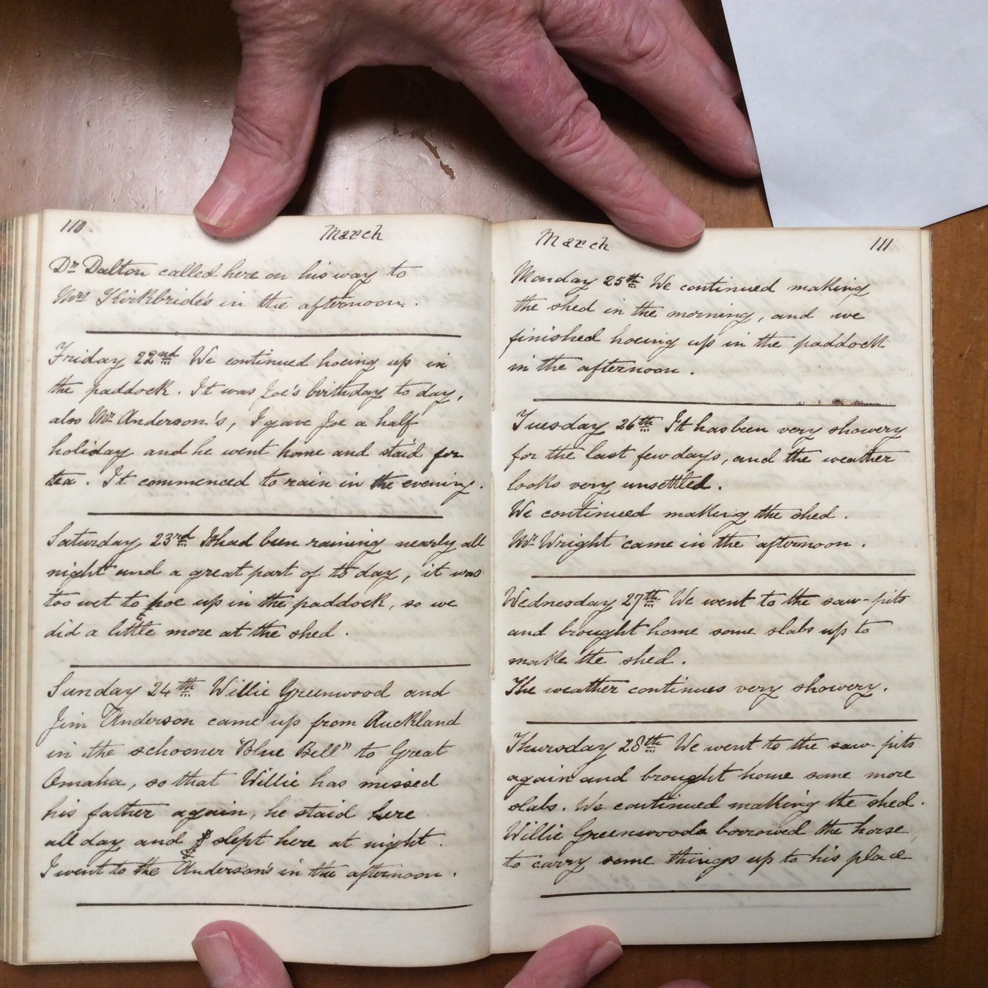 Original CS Clarke diary page