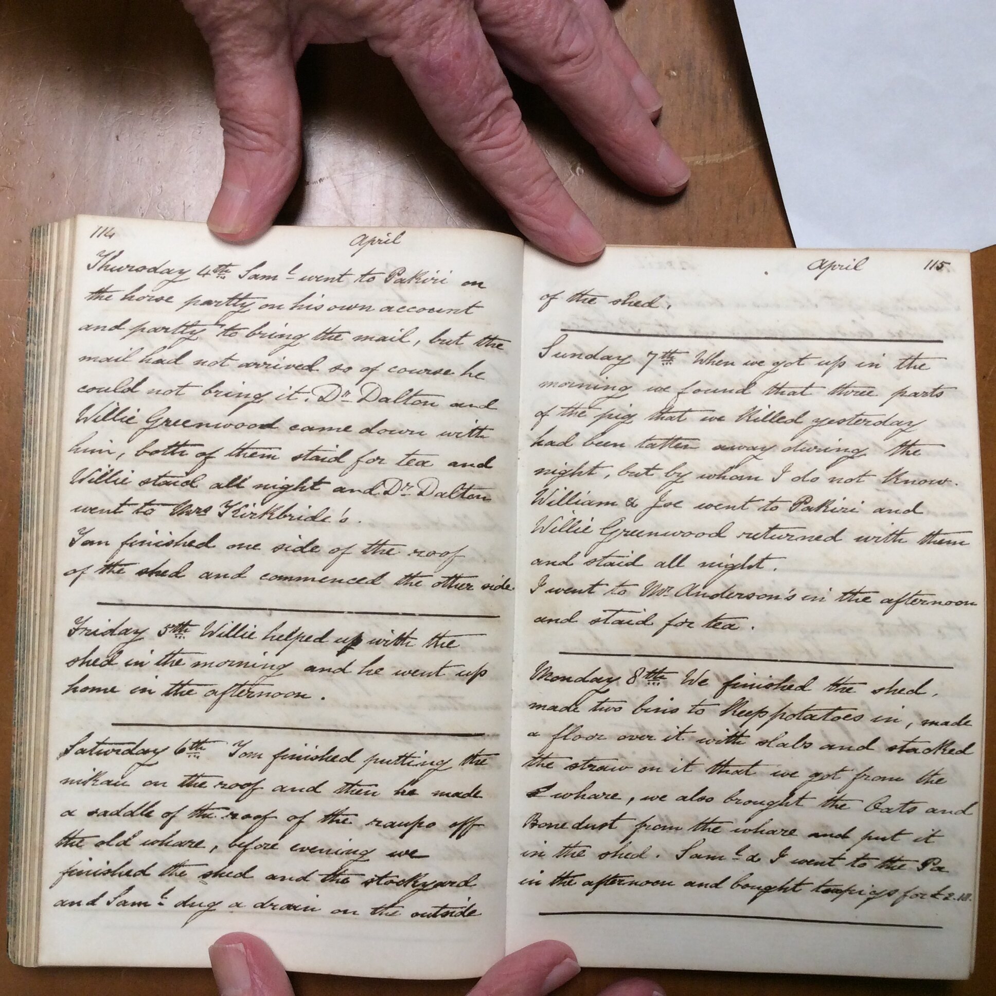 Original CS Clarke diary page