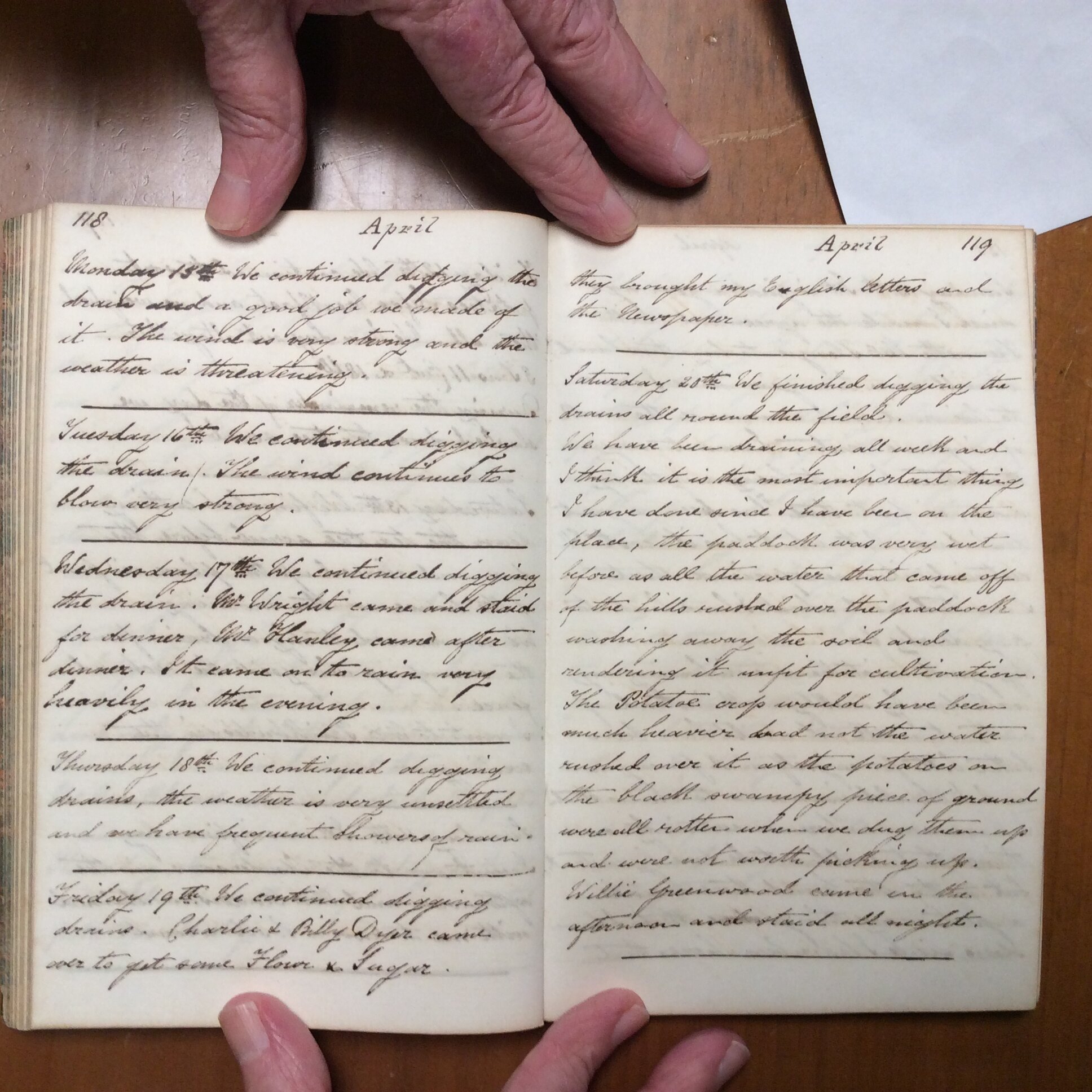 Original CS Clarke diary page