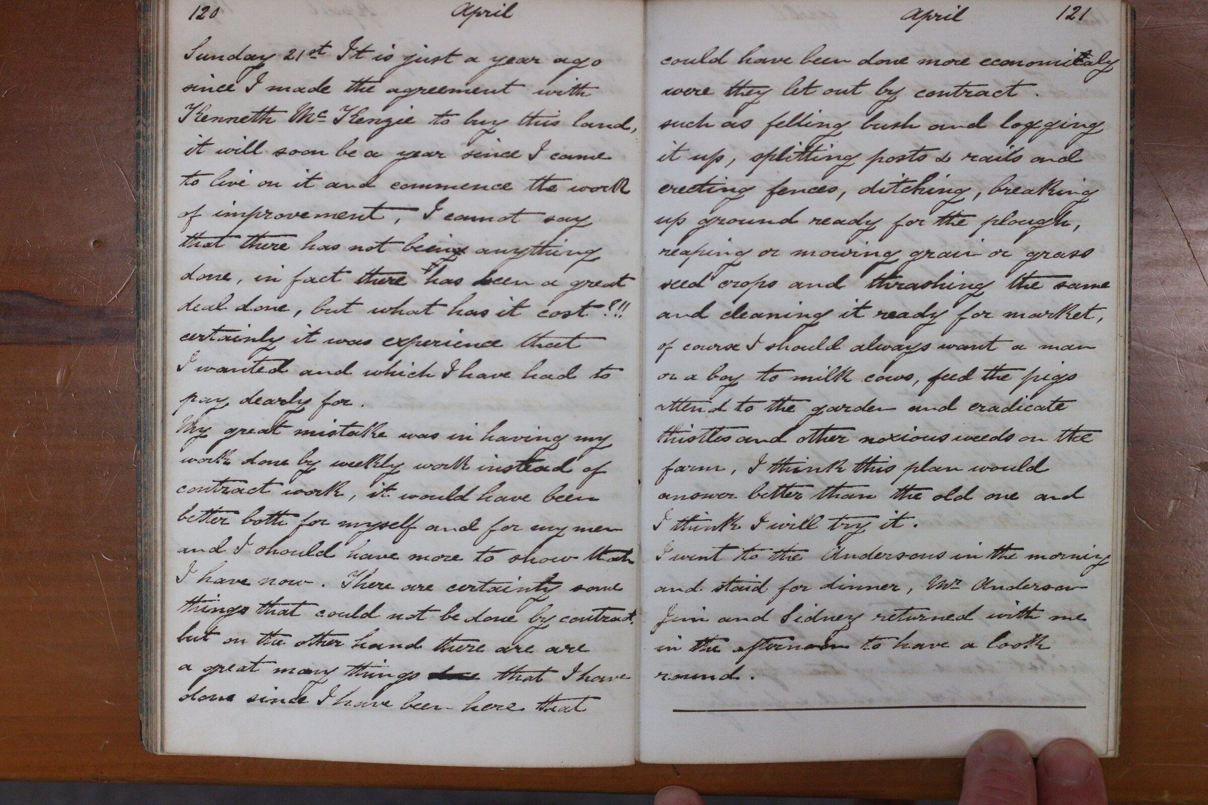 Original CS Clarke diary page