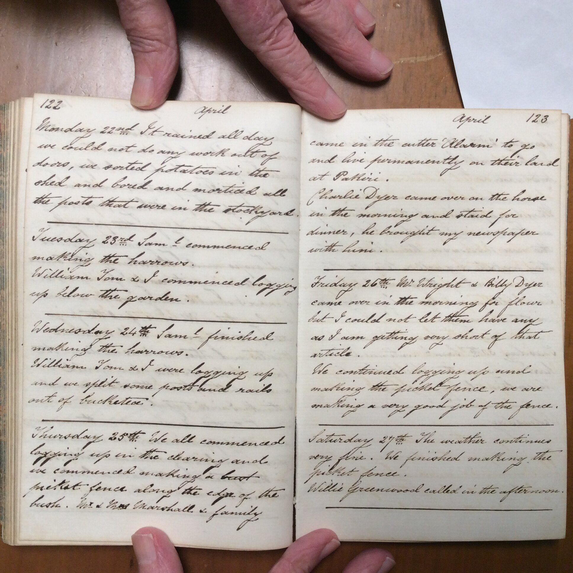 Original CS Clarke diary page