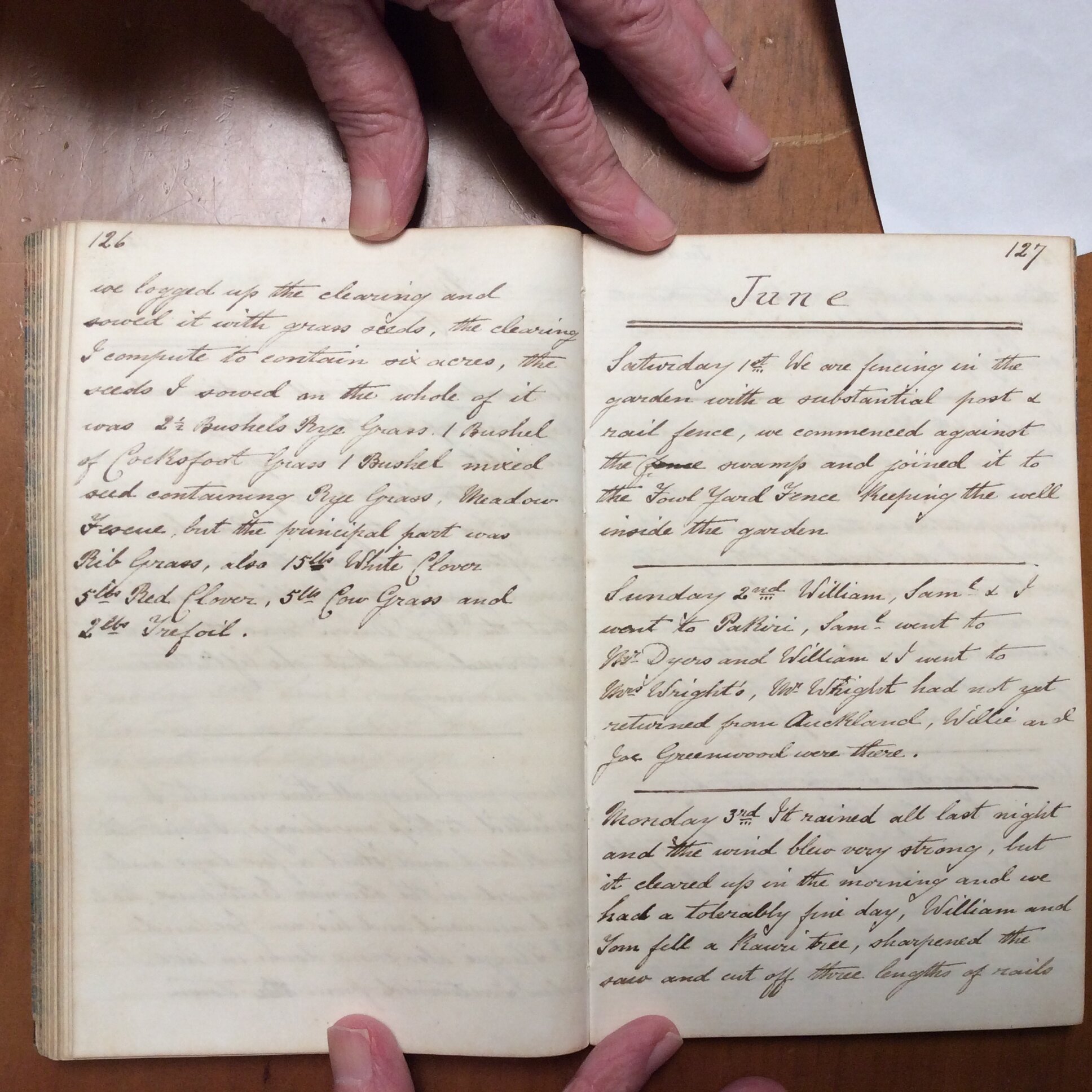 Original CS Clarke diary page