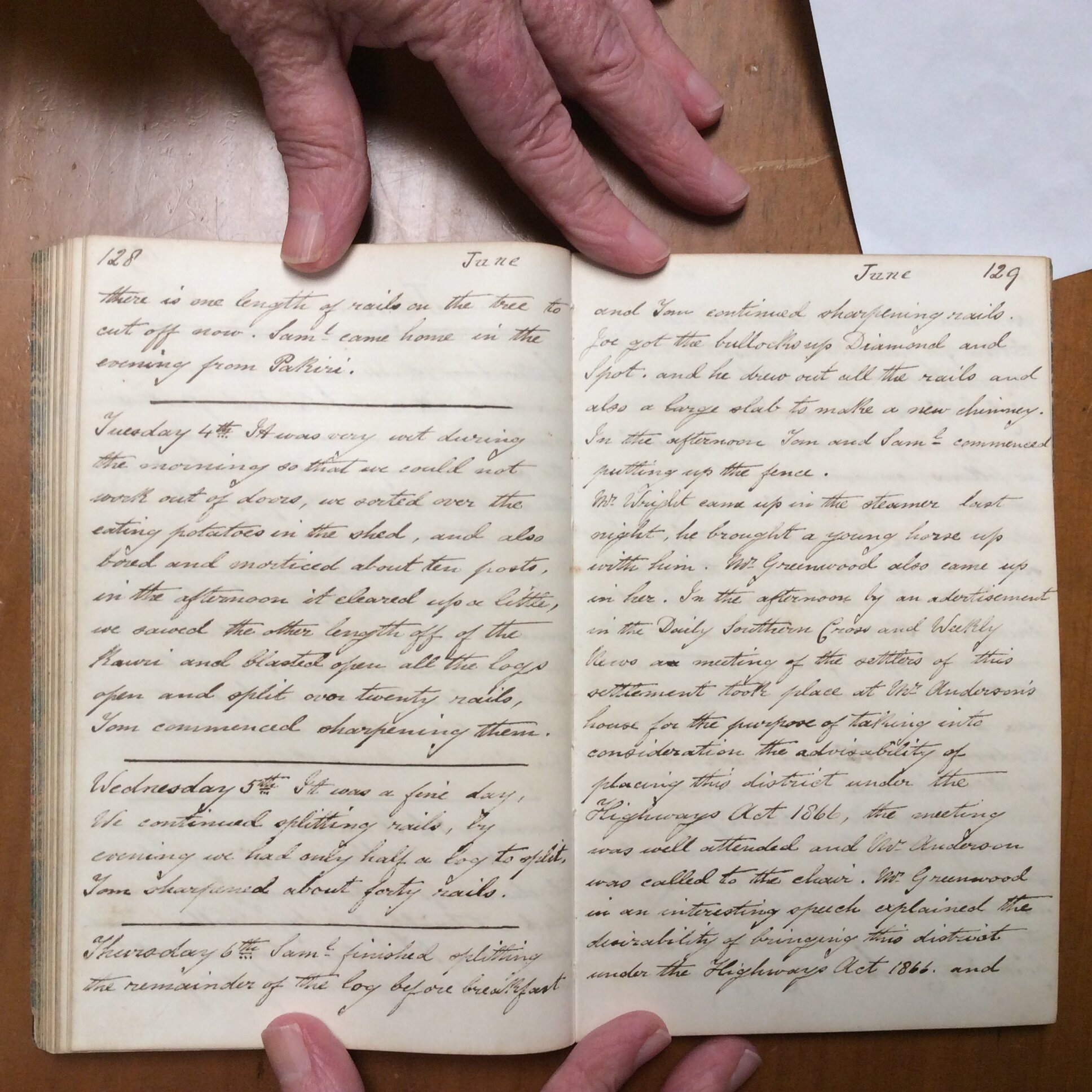 Original CS Clarke diary page