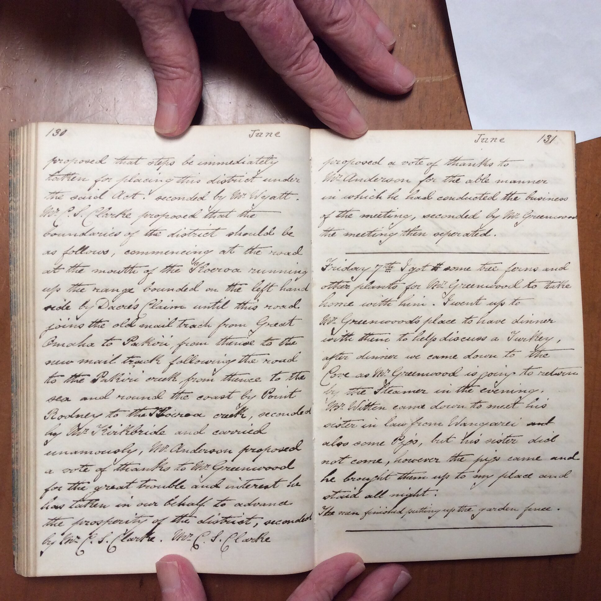 Original CS Clarke diary page