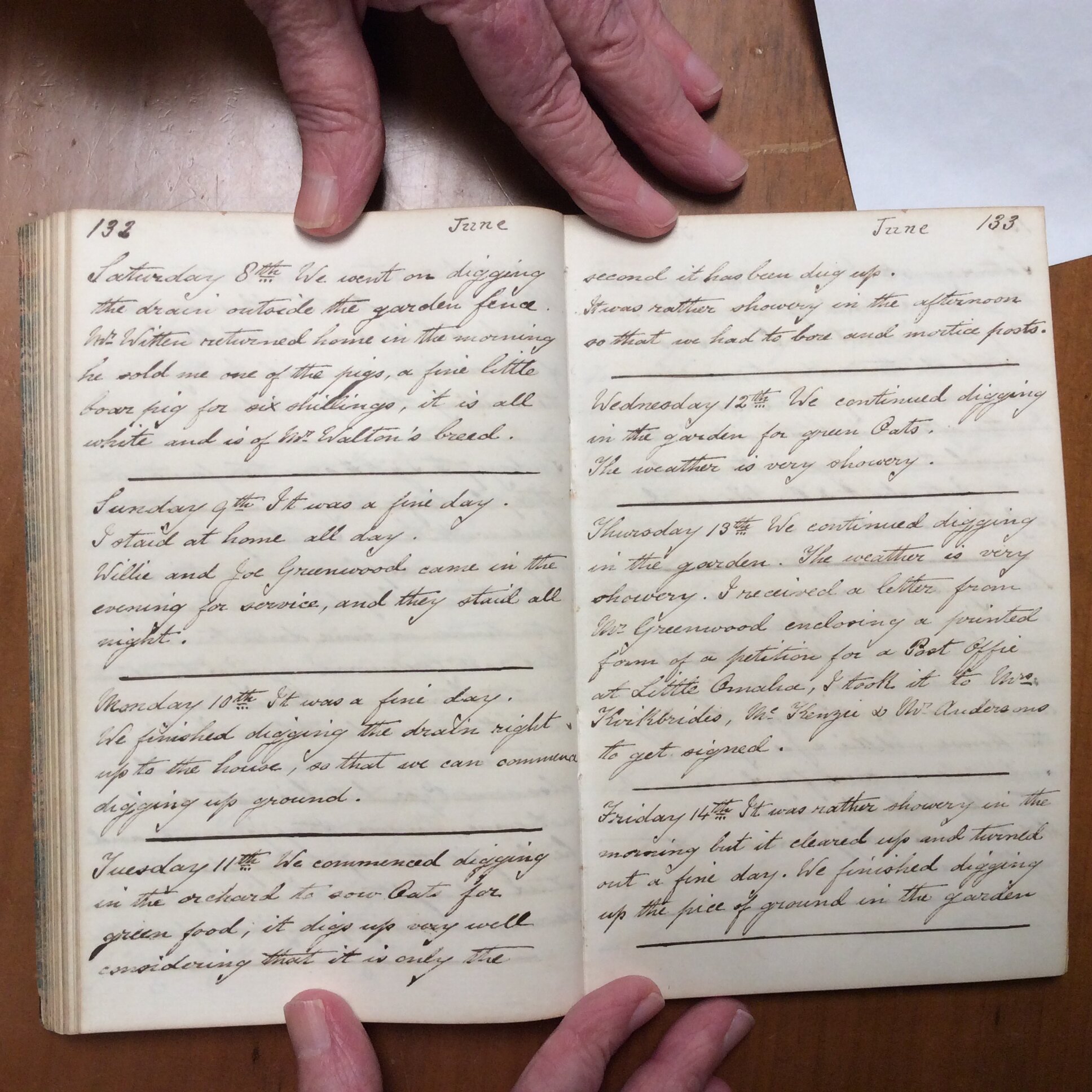 Original CS Clarke diary page