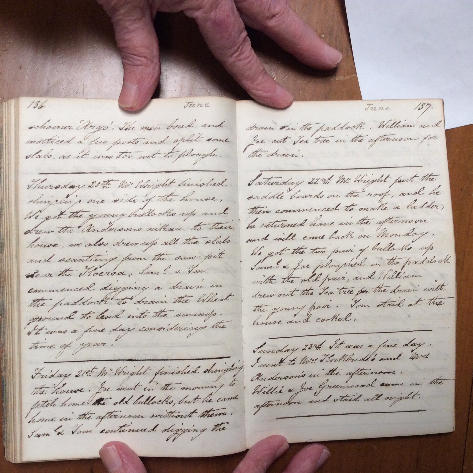 Original CS Clarke diary page