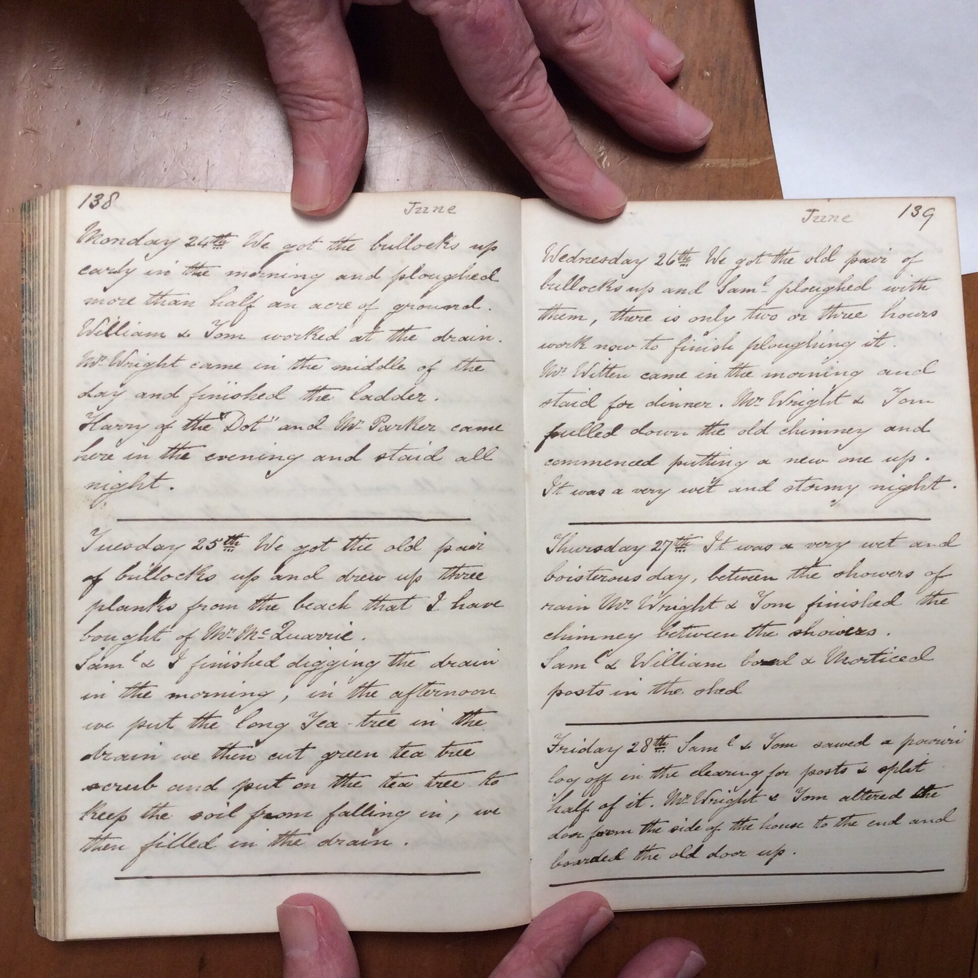 Original CS Clarke diary page