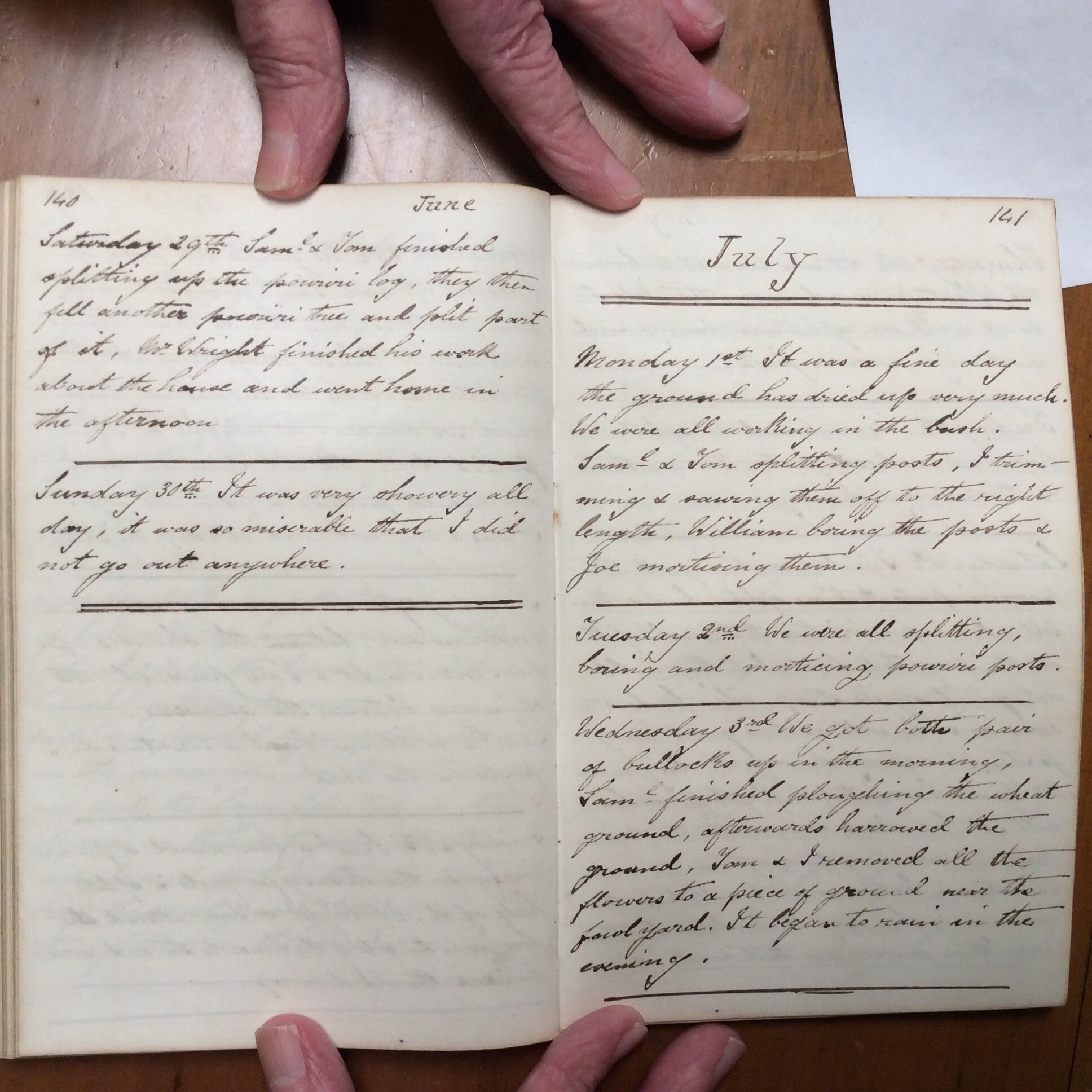 Original CS Clarke diary page