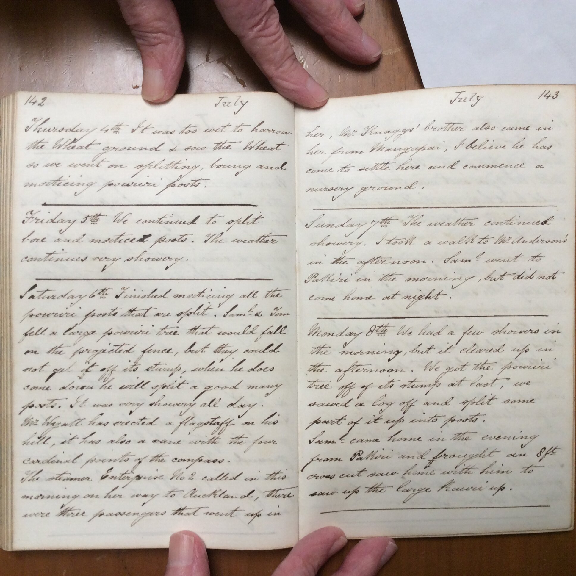 Original CS Clarke diary page