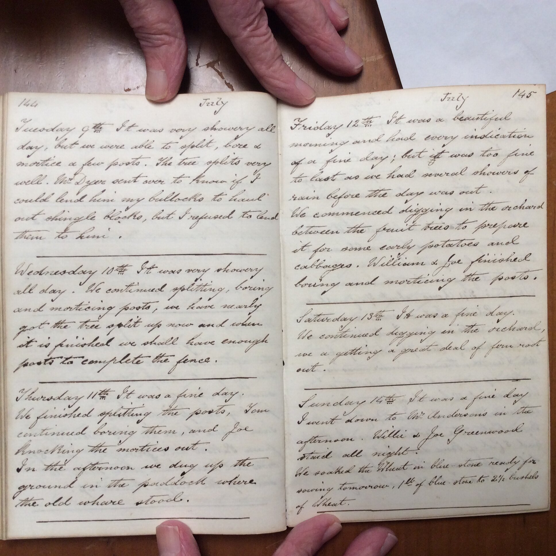 Original CS Clarke diary page