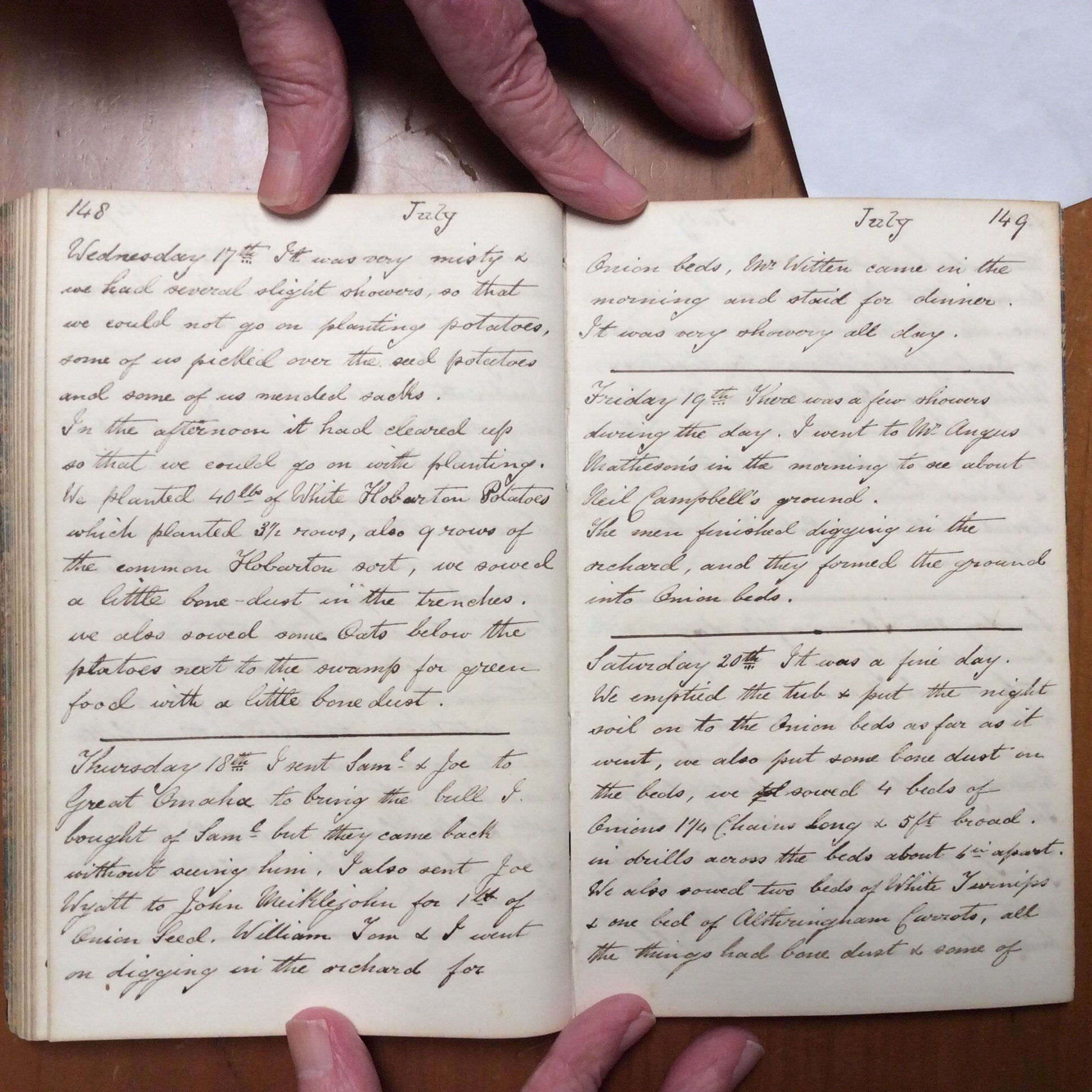 Original CS Clarke diary page