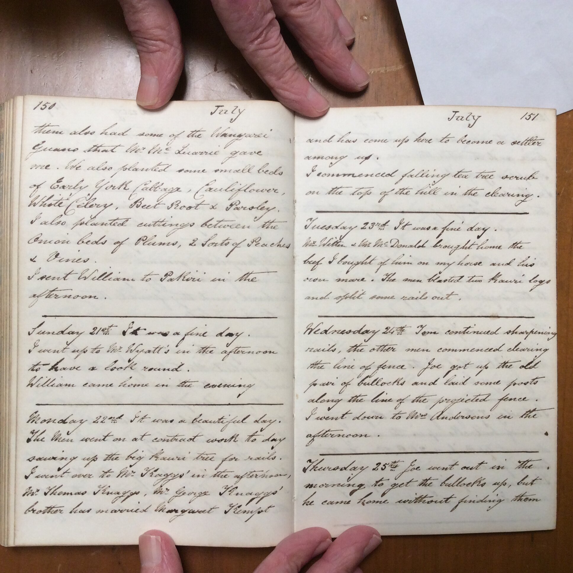 Original CS Clarke diary page